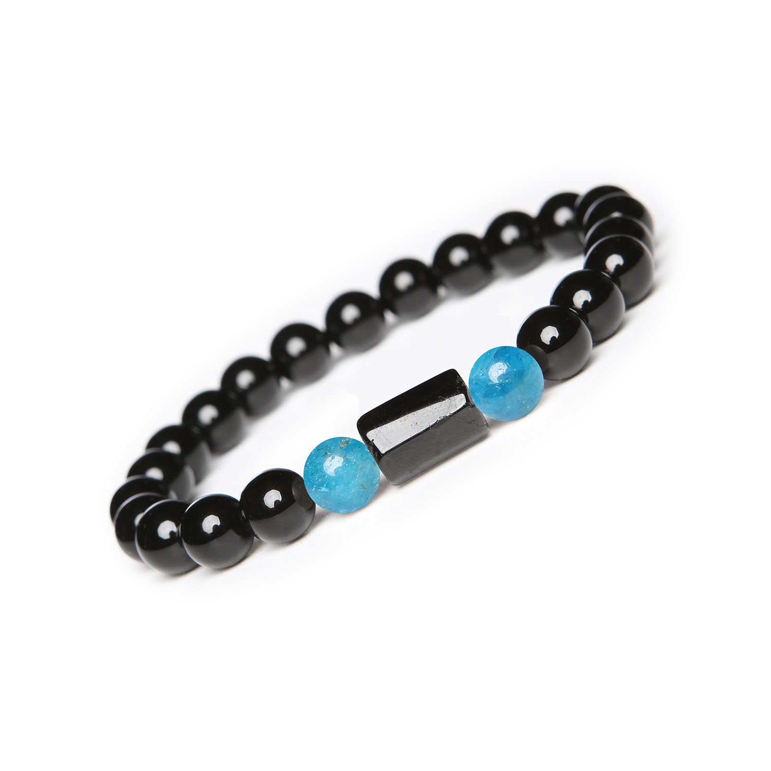 Bransoletka z Kamieni Naturalnych - Apatyt, Turmalin, Onyks Kolekcja Arsil Bransoletka z magicznymi właściwościami – Apatyt, Turmalin i Onyks tworzą unikalny duet w kolekcji Arsil.