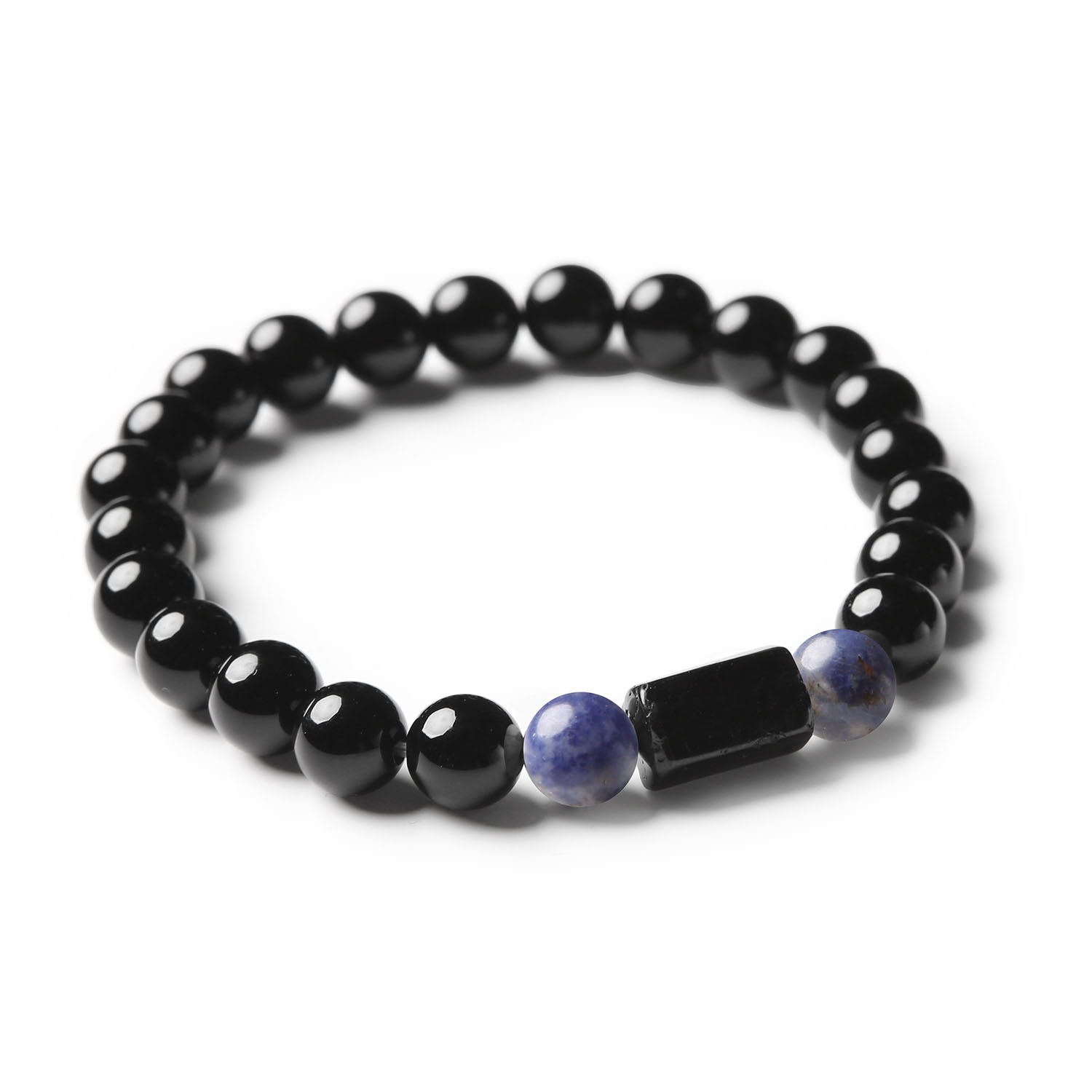 Unikatowa bransoletka z kamieni naturalnych: Sodalit, Turmalin oraz Onyks – elegancja z duszą w kolekcji Arsil.