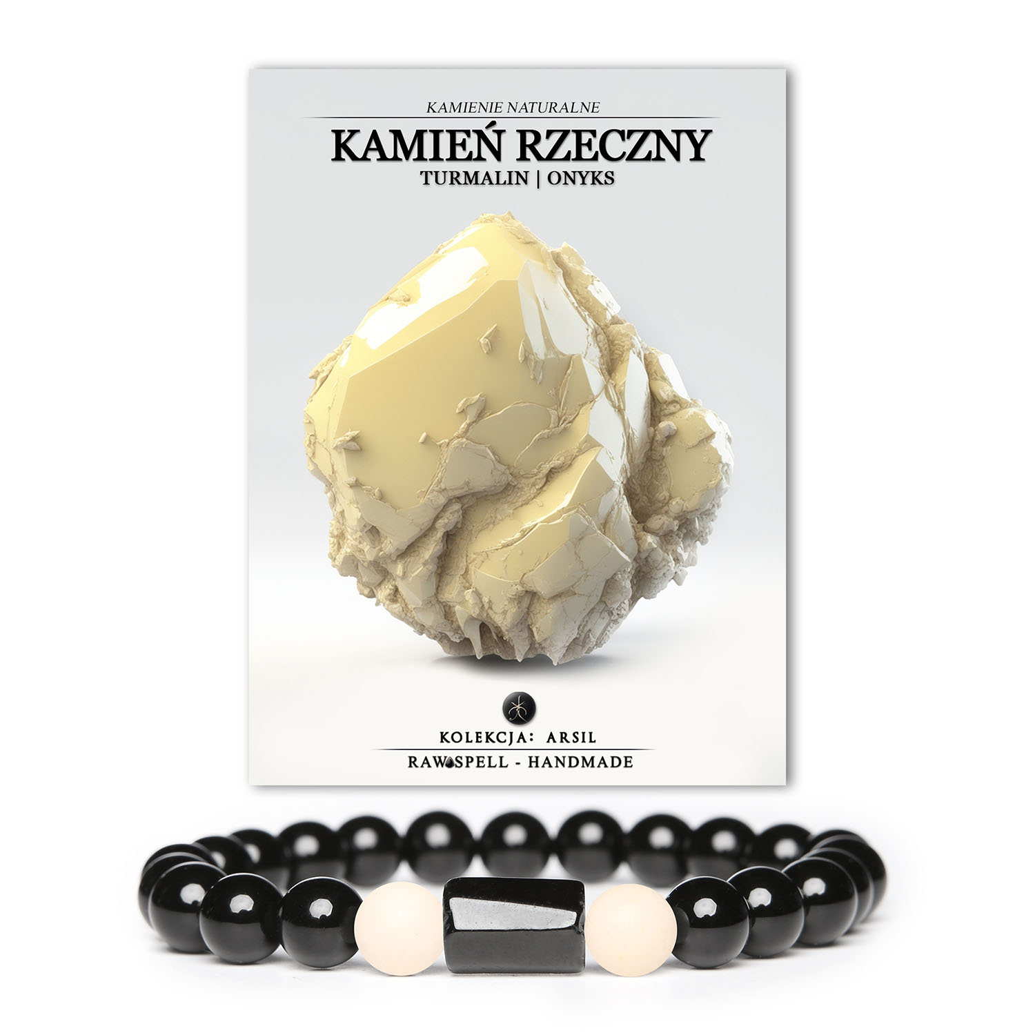 Bransoletka z Kamienia Rzecznego, Turmalinu i Onyksu – naturalna elegancja w kolekcji Arsil.