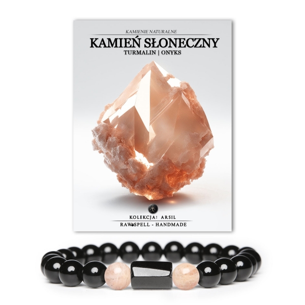 Bransoletka z Kamieniem Słonecznym, Turmalinem i Onyksami – promienna energia w kolekcji Arsi.