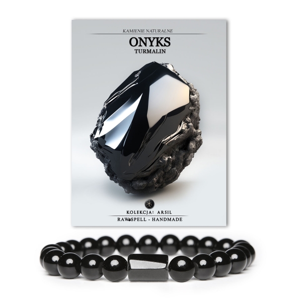 Elegancka bransoletka z Turmalinu i Onyksu – wyjątkowy dodatek z kolekcji Arsil.