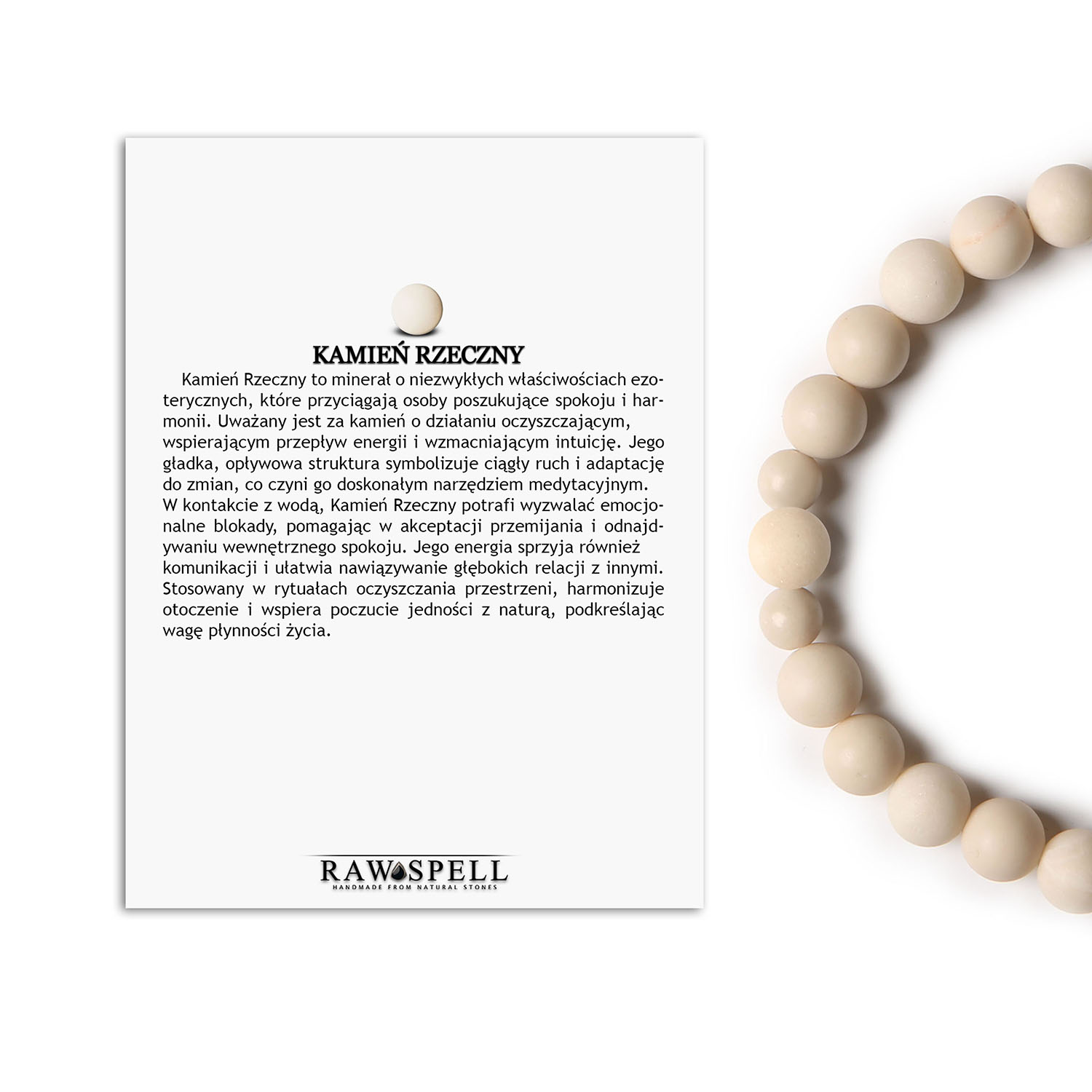 Bransoletka Damska i Męska z Kamieniem Rzecznym Binthe Collection Bransoletka Binthe z kamieni naturalnych, w tym kamieni rzecznych, dostępna dla wszystkich, niezależnie od płci.