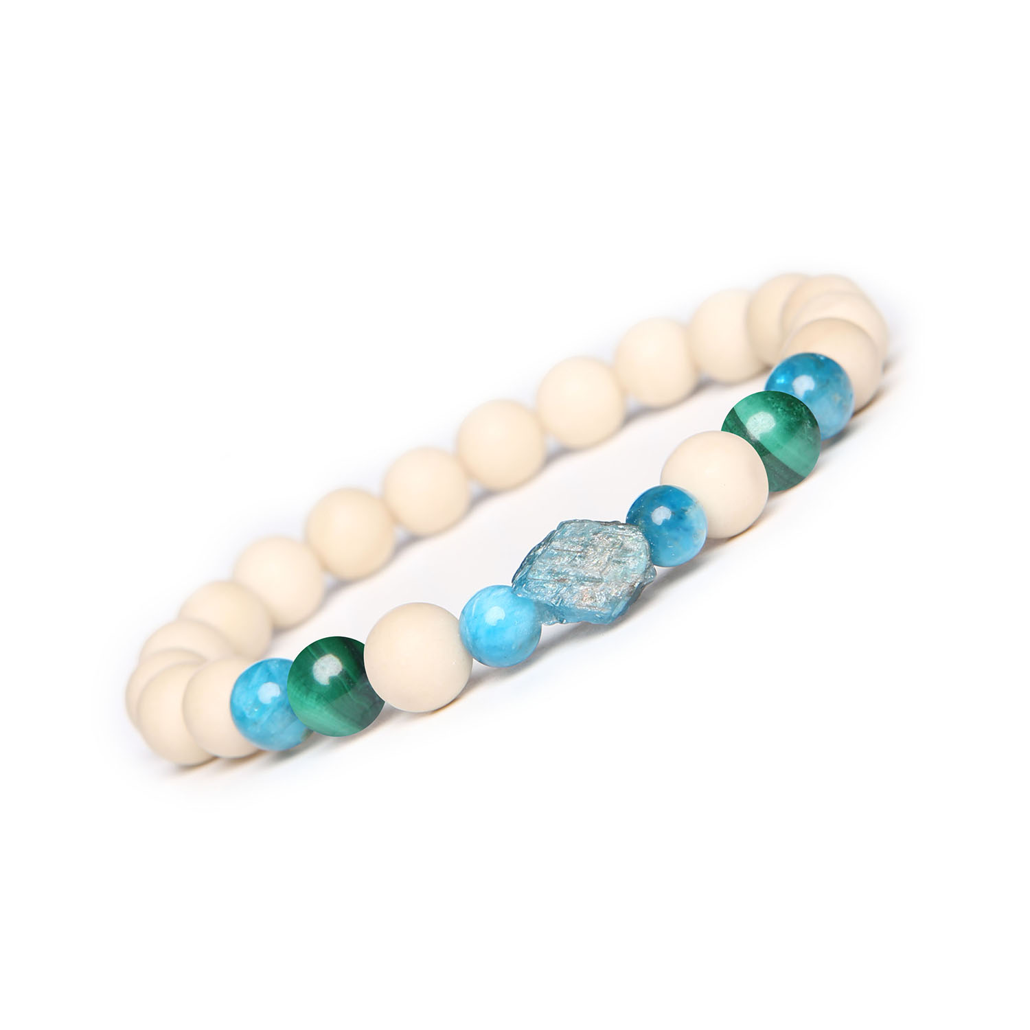 Bransoletka Fair Malachit, Apatyt i Kamień Rzeczny - unikalny wybór dla kobiet i mężczyzn. Idealna na każdą okazję Bransoletka Fair w męskim i damskim wydaniu, z pięknymi kamieniami: malachitem, apatytem oraz kamieniem rzecznym."