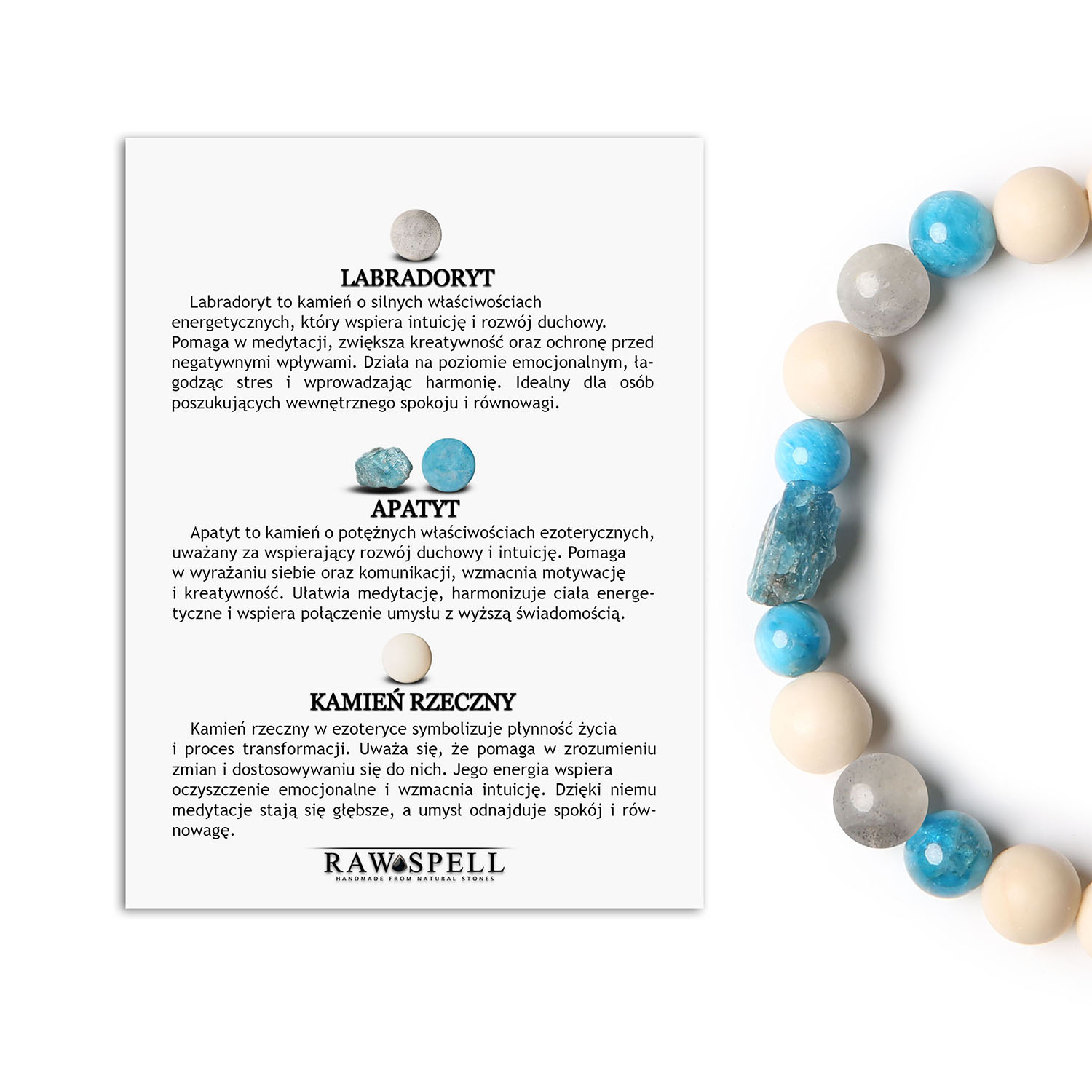 Bransoletka Fair z labradorytem, apatytami i kamieniem rzecznym - wyjątkowy wybór dla pań i panów Bransoletka z labradorytem, apatytami i kamieniem rzecznym w kolekcji Fair, doskonała dla kobiet i mężczyzn ceniących wyjątkowe akcesoria.