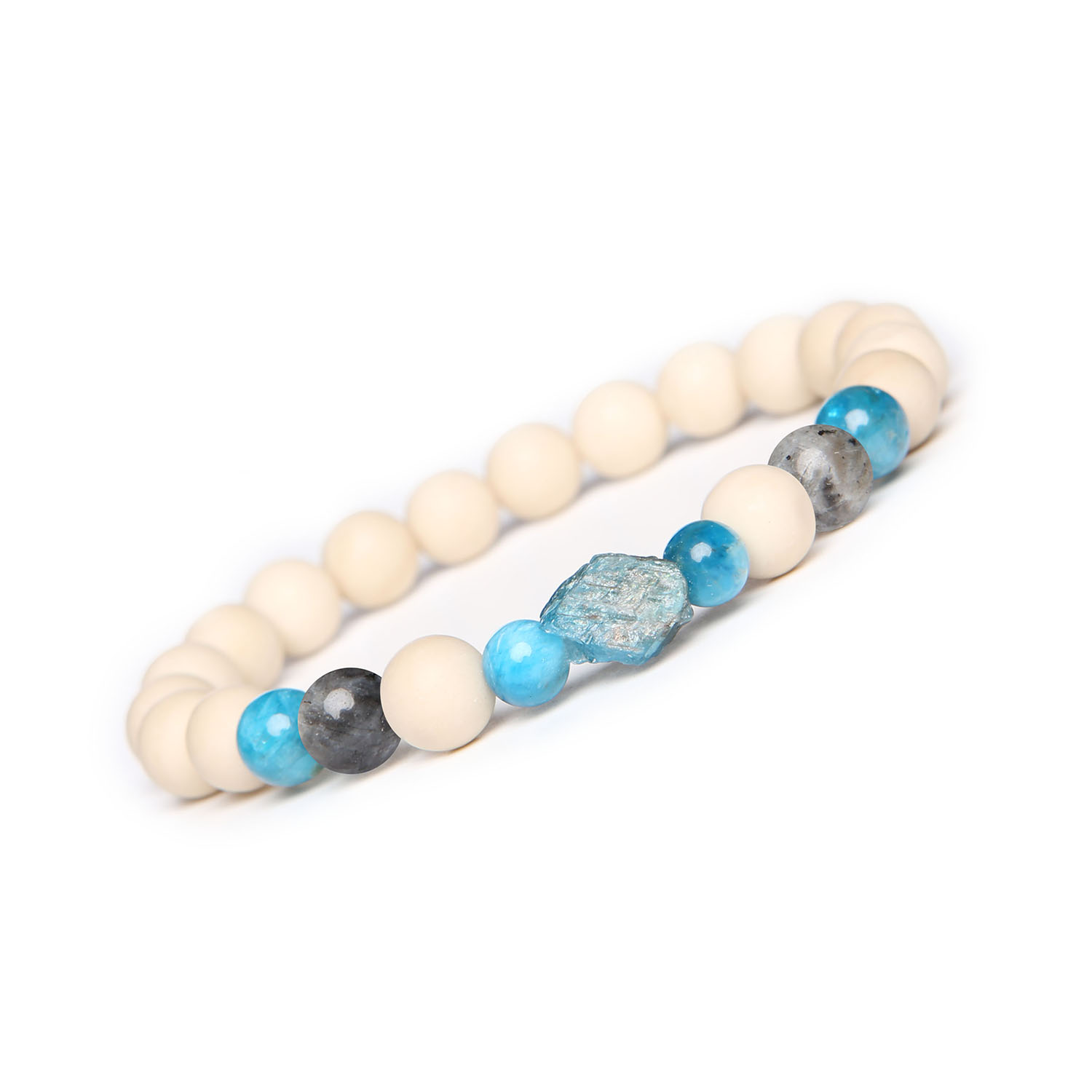 Bransoletka z kolekcji Fair Larvikit, Apatyt i Kamień Rzeczny - idealna dla kobiet i mężczyzn. Elegancja i styl w jednym Bransoletka z kolekcji Fair, łącząca larvikit, apatyt i kamień rzeczny - unikalny dodatek dostępny w wersji damskiej i męskiej. Idealna na każdą okazję.