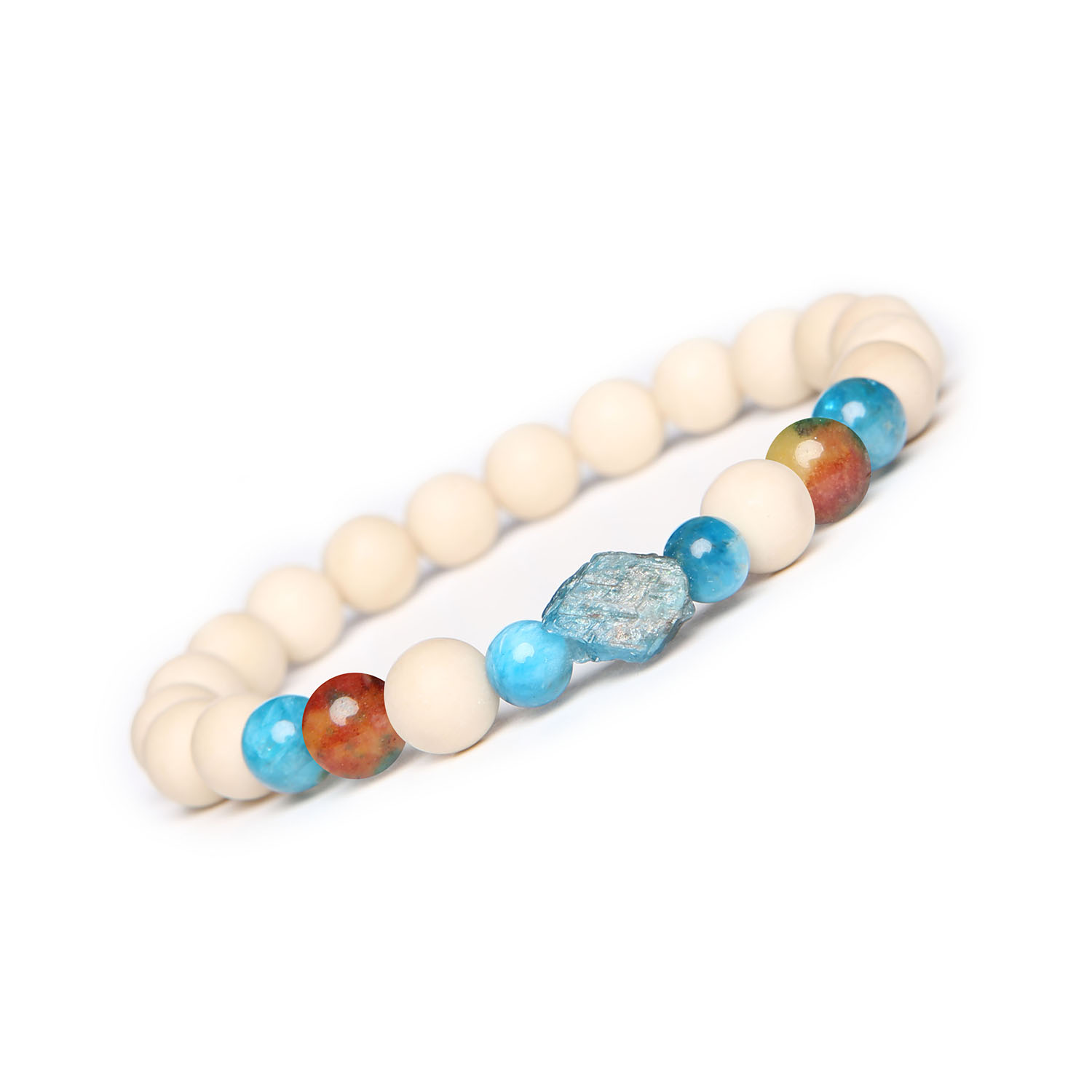 Bransoletka z kolekcji Fair Lawa Wulkaniczna, Agat i Kamień Rzeczny. Idealna dla niego i dla niej. Sprawdź naszą ofertę Stylowa bransoletka damska i męska z lawą wulkaniczną, agatami i kamieniami rzecznymi, część kolekcji Fair.