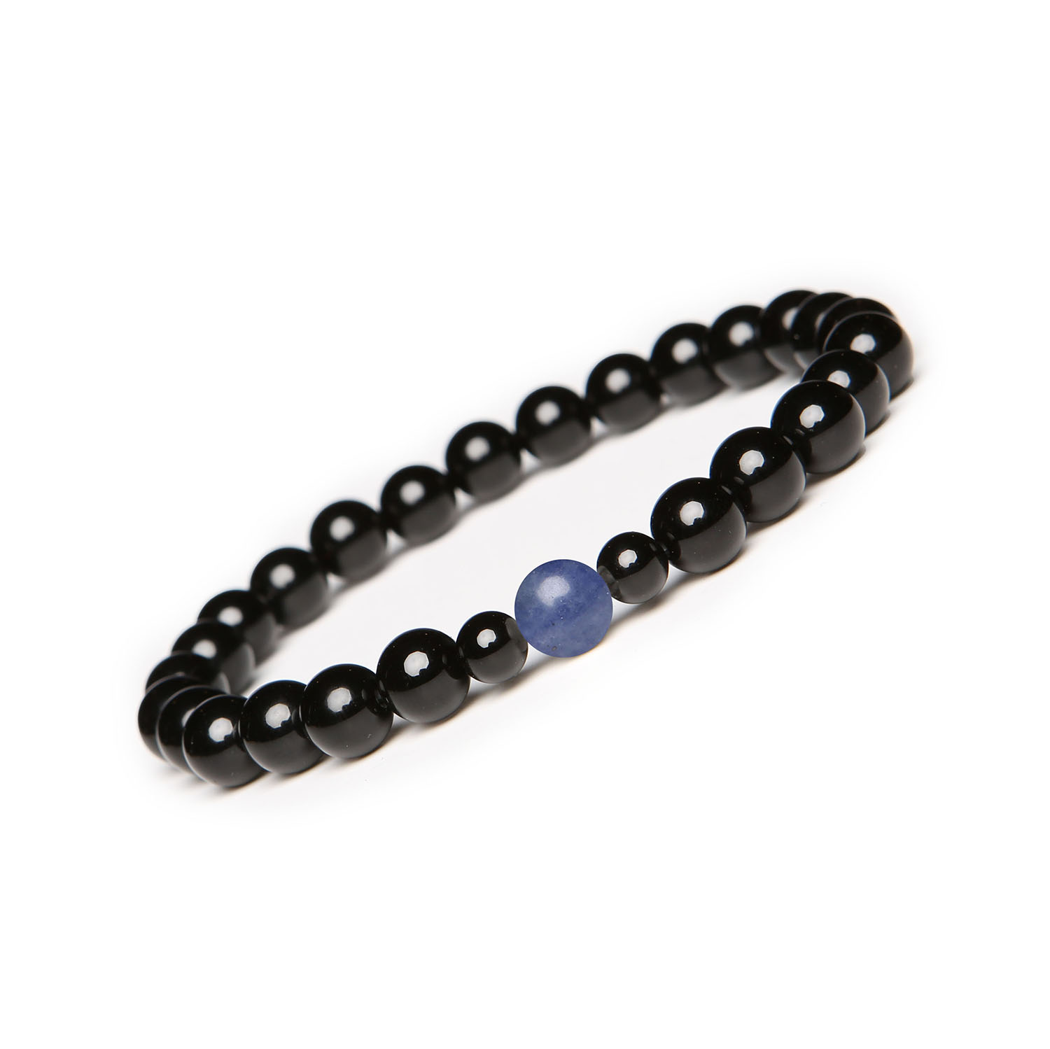 Elegancka Bransoletka Binthe z Sodalitu i Onyksu - Damska i Męska Bransoletka Binthe z sodalitem i onyksami, dostępna w wersji damskiej i męskiej, idealna na każdą okazję.