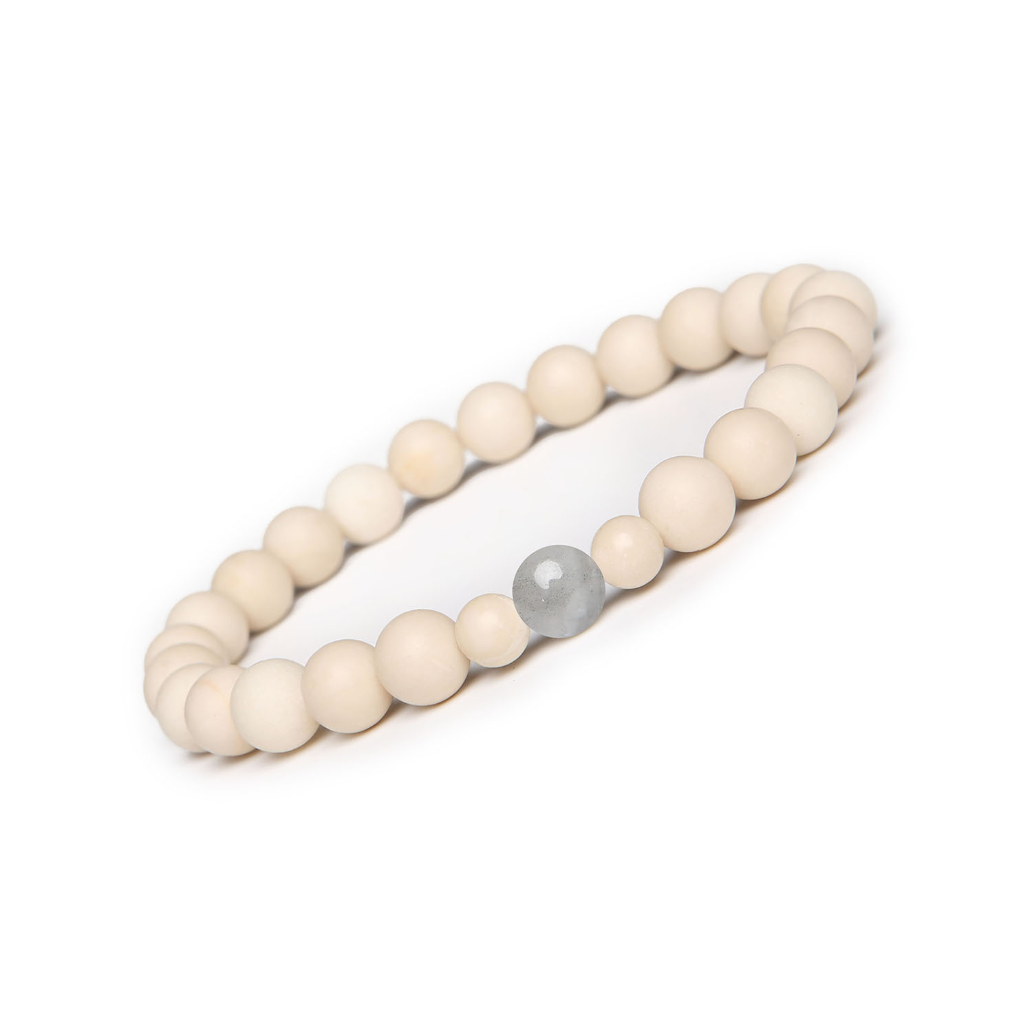 Elegancka bransoletka z kolekcji Binthe Labradoryt i Kamień Rzeczny. Idealna dla kobiet i mężczyzn Stylowa bransoletka z kolekcji Binthe wykonana z labradorytu i kamienia rzecznego, dostępna zarówno dla kobiet, jak i mężczyzn.