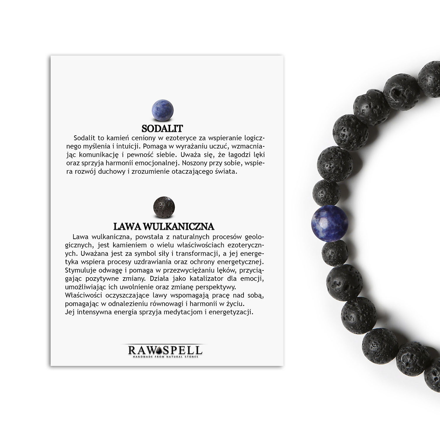 Elegancka bransoletka z kolekcji Binthe Sodalit i Lawa Wulkaniczna Unisex Stylowa bransoletka Binthe z sodalitem i lawą wulkaniczną, odpowiednia zarówno dla kobiet, jak i mężczyzn.