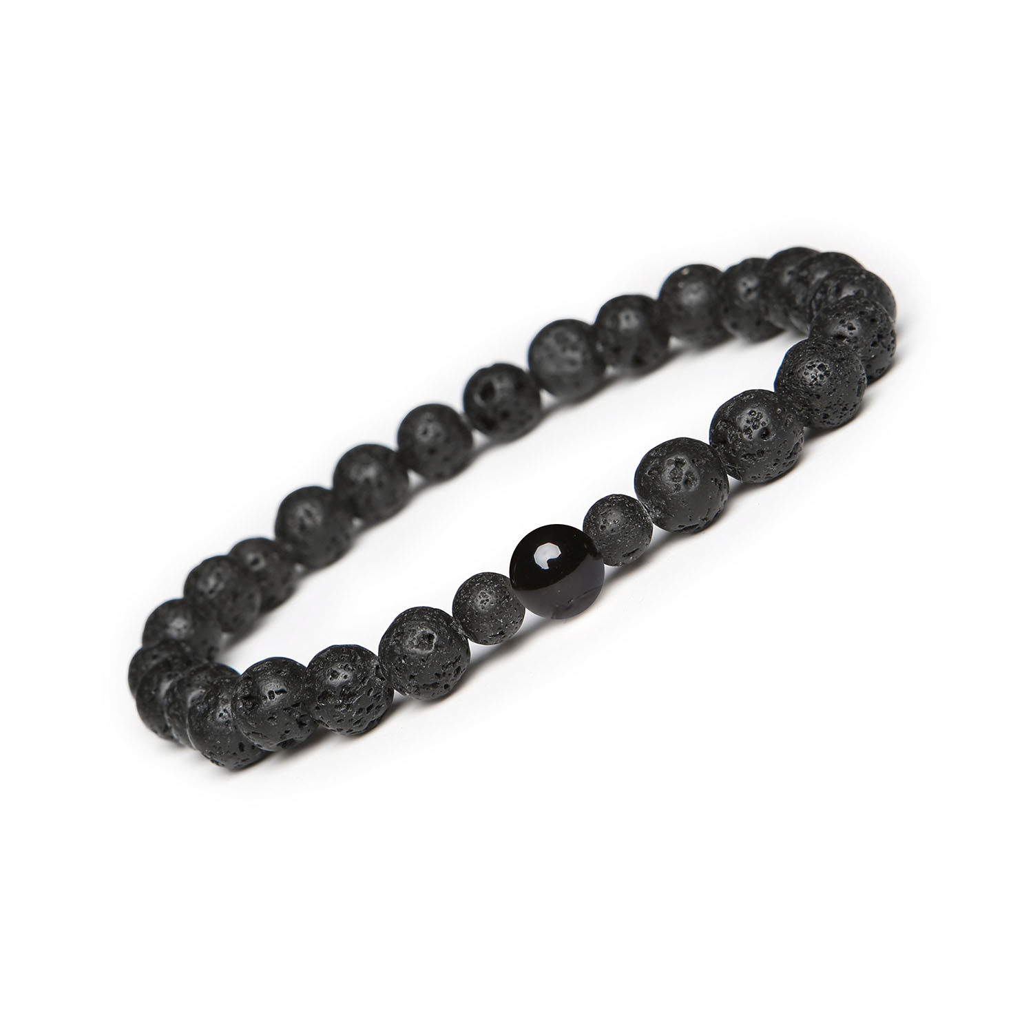 Kolekcja Binthe Bransoletka z Onyksu i Wulkanicznej Lawy - Idealny wybór dla każdego Stylowa bransoletka Binthe z onyksu oraz lawy wulkanicznej, idealna dla kobiet i mężczyzn.