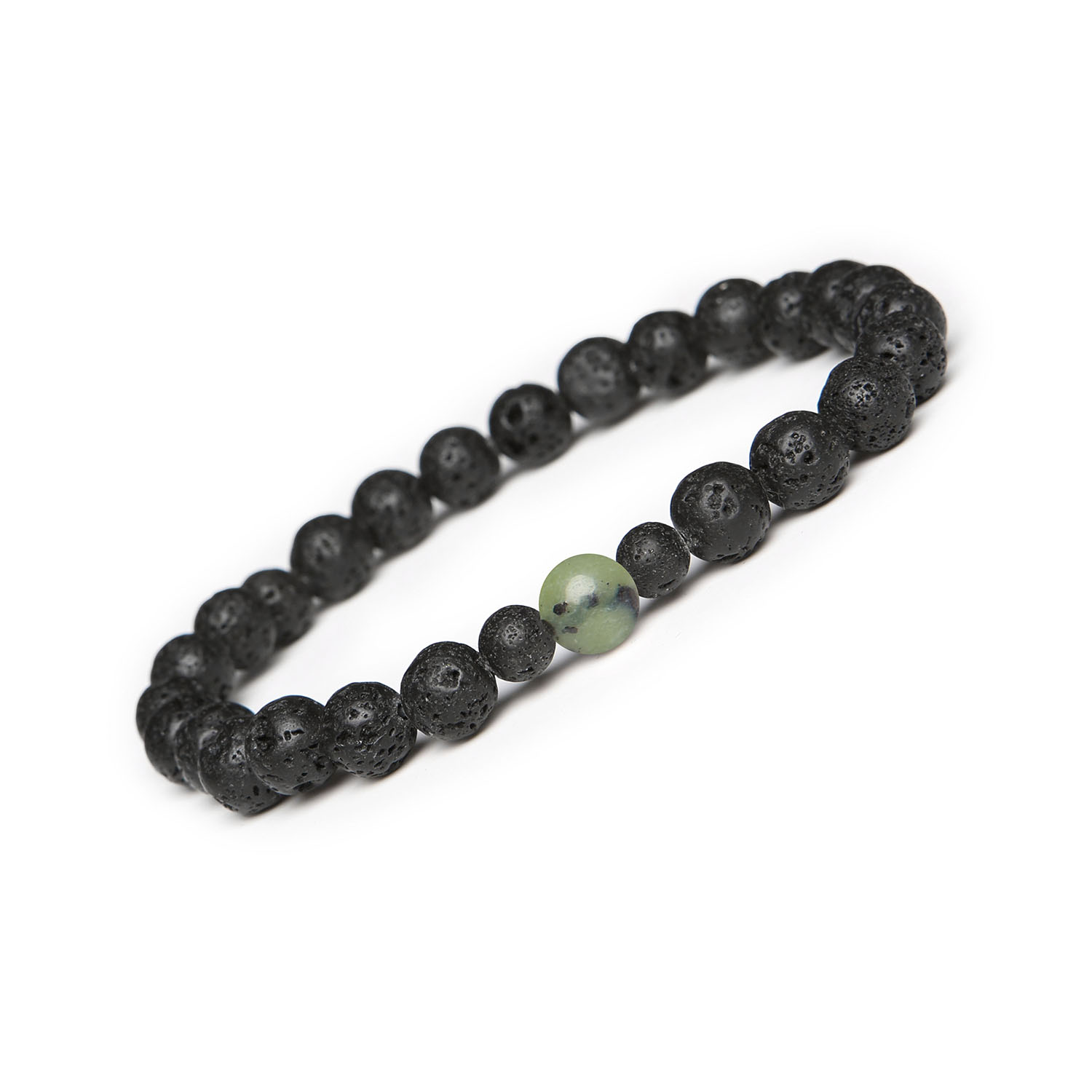 Kolekcja Binthe - Elegancka bransoletka z jadeitu zielonego i lawy wulkanicznej, dostępna dla Niej i Niego Elegancka bransoletka Binthe z zielonym jadeitem i lawą wulkaniczną, dostępna w wersji damskiej i męskiej.