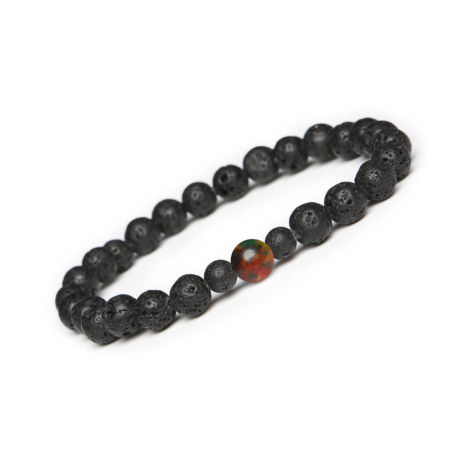 Stylowa bransoletka z kolekcji Binthe - Agat i Lawa Wulkaniczna dla Niej i dla Niego. Bransoletka z kolekcji Binthe z agatów i lawy wulkanicznej - idealna dla kobiet i mężczyzn.