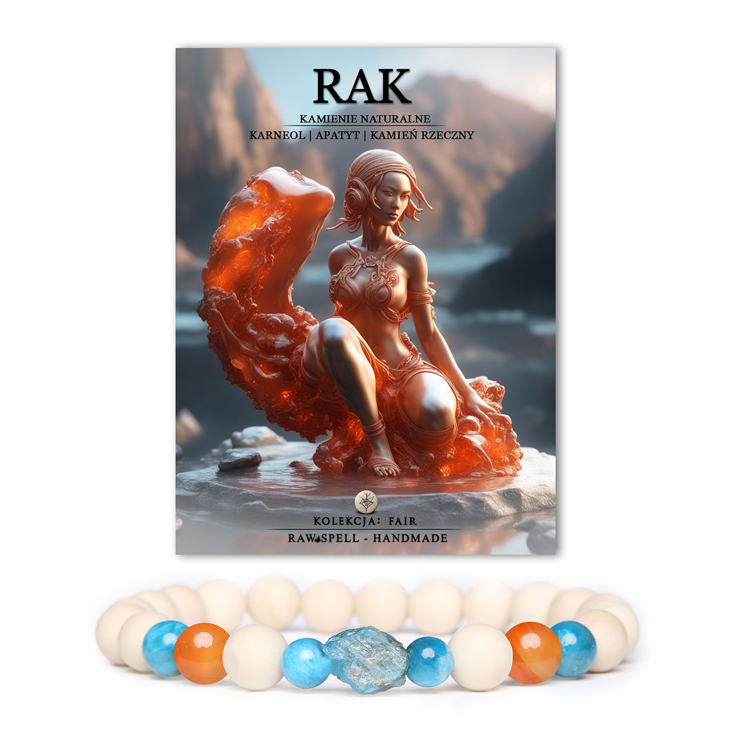 Kamienie dla Raka: elegancka biżuteria z karneolem i apatytu w wersji damskiej i męskiej. Odkryj swoje astrologiczne akcesoria.