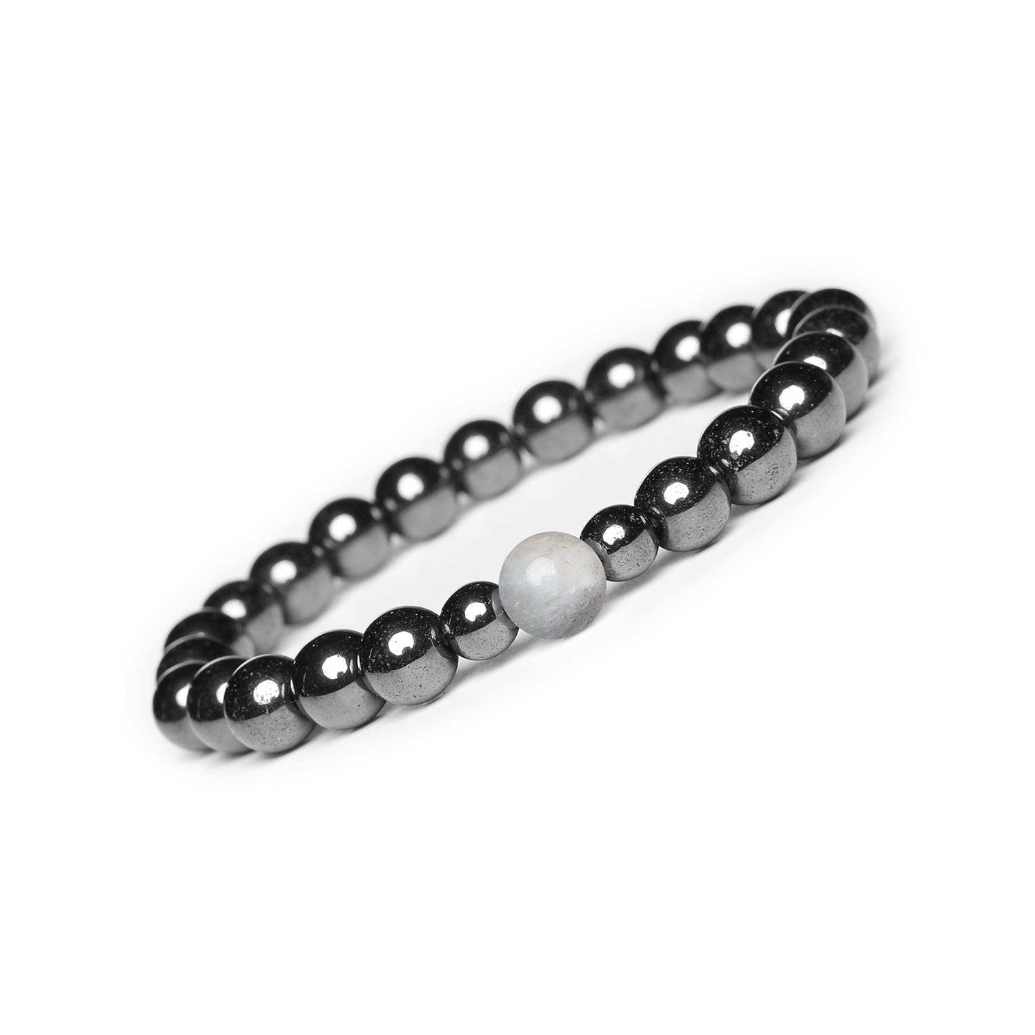 ransoletka Binthe Labradoryt i Hematyt Grafitowy – naturalne kamienie dla kobiet i mężczyzn Bransoletka unisex z kolekcji Binthe, ozdobiona kamieniami naturalnymi: labradorytem i hematytem grafitowym, idealna dla każdego miłośnika biżuterii.