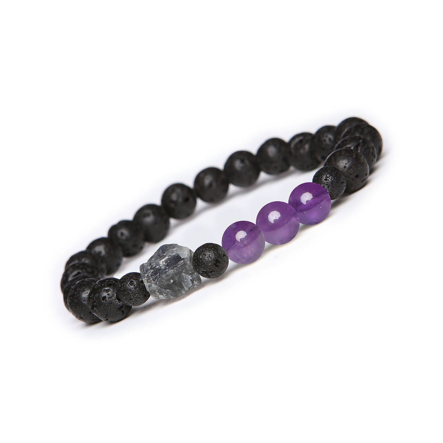 ransoletka z kolekcji Derdr Ametyst, Labradoryt, Lawa Wulkaniczna - kamienie naturalne dla kobiet i mężczyzn. Sprawdź teraz Elegancka bransoletka Derdr z naturalnymi kamieniami: ametyst, labradoryt oraz lawa wulkaniczna, unisex – idealna zarówno dla kobiet, jak i mężczyzn."