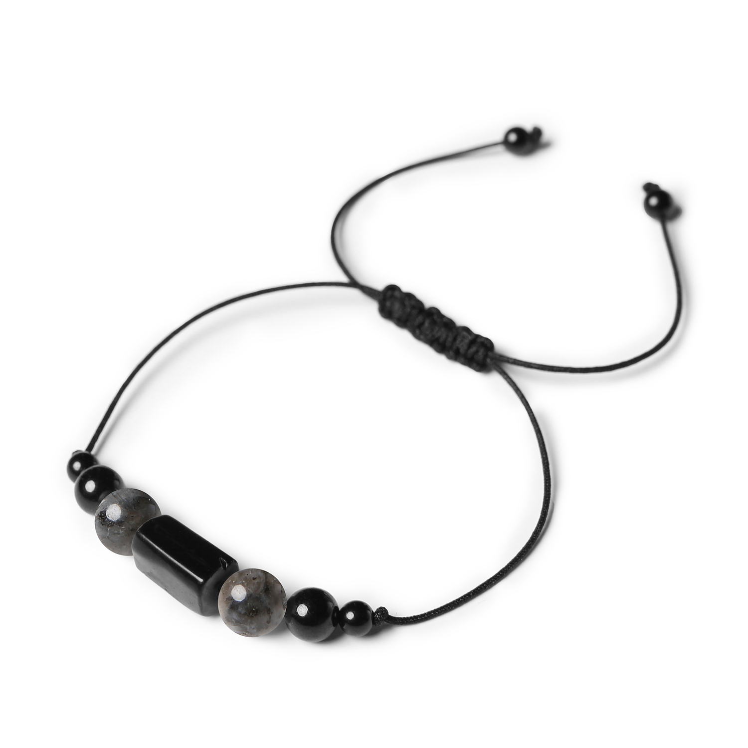 Bransoletka Inare z larvikitem i turmalinem, unisex – idealna zarówno dla kobiet, jak i mężczyzn Damska i męska bransoletka z kolekcji Inare, zdobiona naturalnymi kamieniami larvikitu i turmalinu.