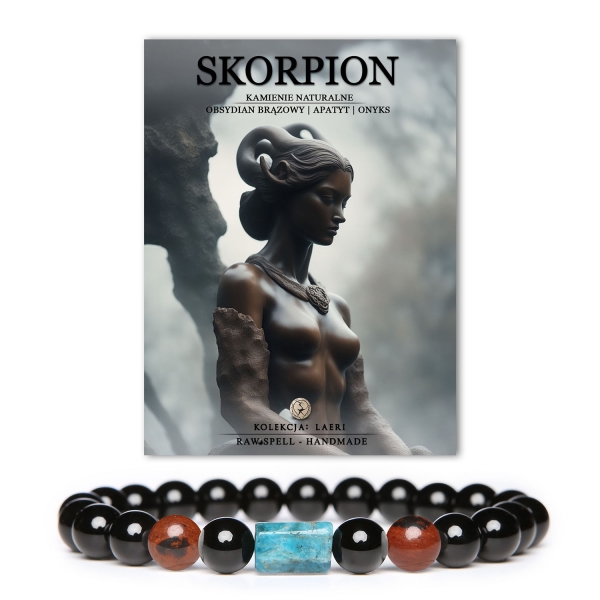 Bransoletka na gumce z kamieniami naturalnymi, łącząca style damski i męski, idealna dla fanów Zodiaku i ezoteryki