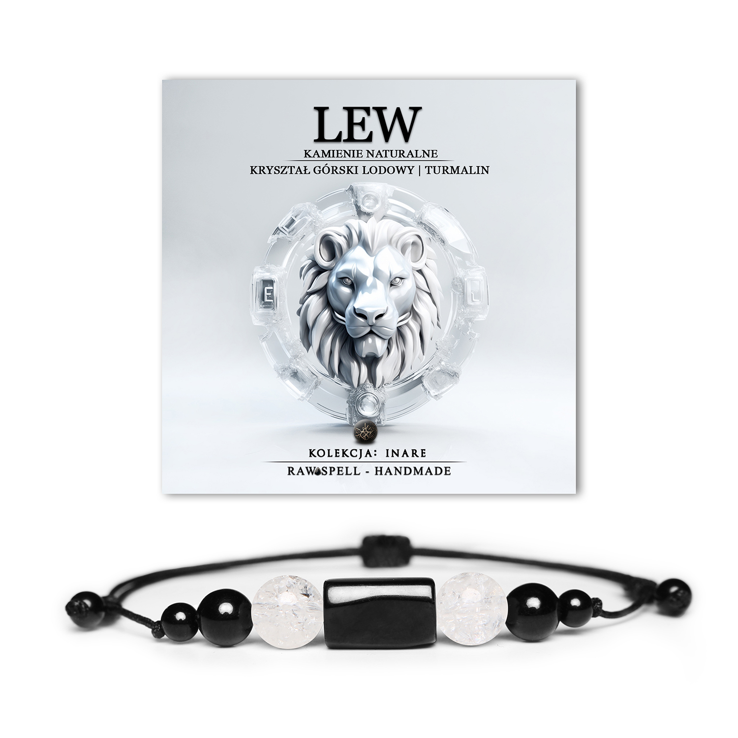 Odkryj bransoletkę Lwa z Kryształem Górskim i Turmalinem. Elegancki dodatek z Kamieni Naturalnych dla każdego. Sprawdź ofertę Inare.