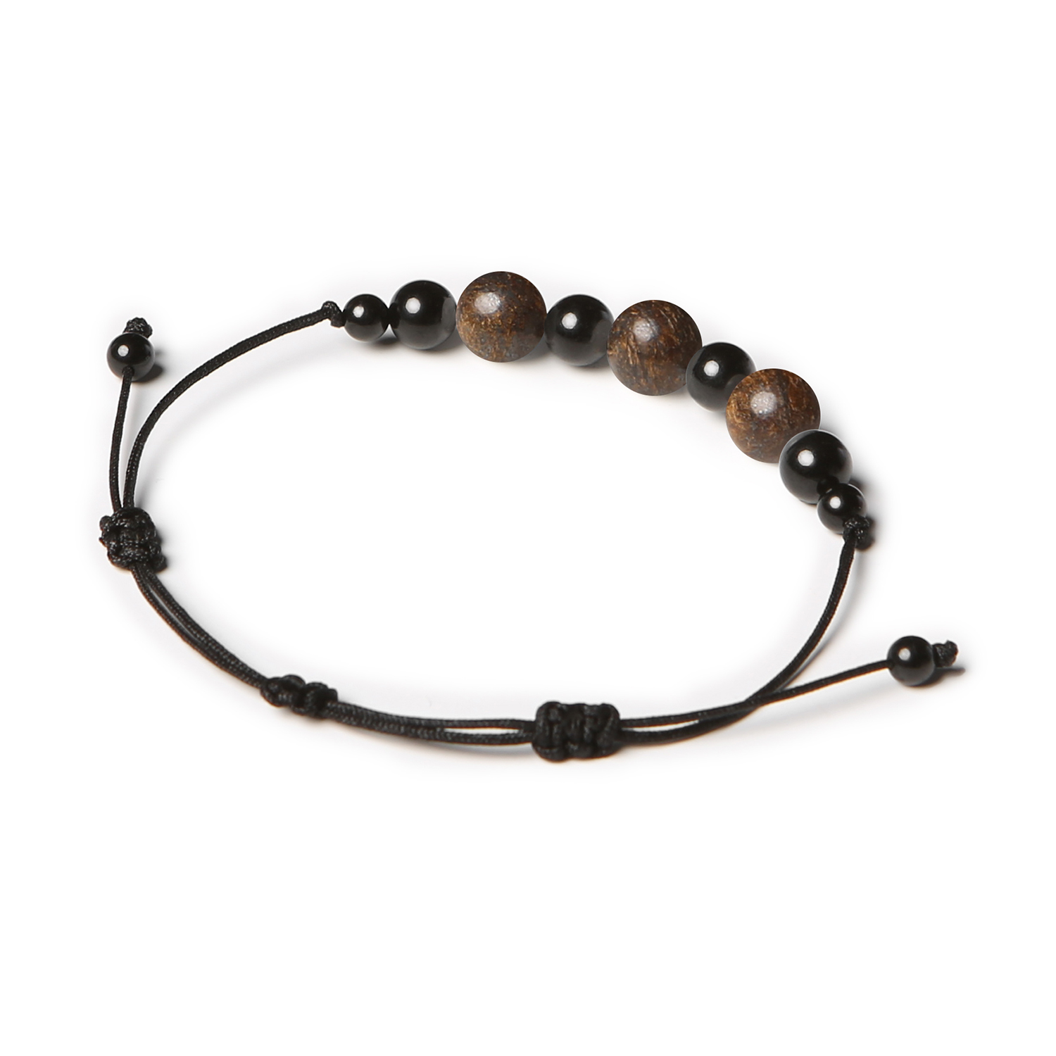 Damska i męska bransoletka Haka z kamieniami naturalnymi – bronzyt i turmalin.