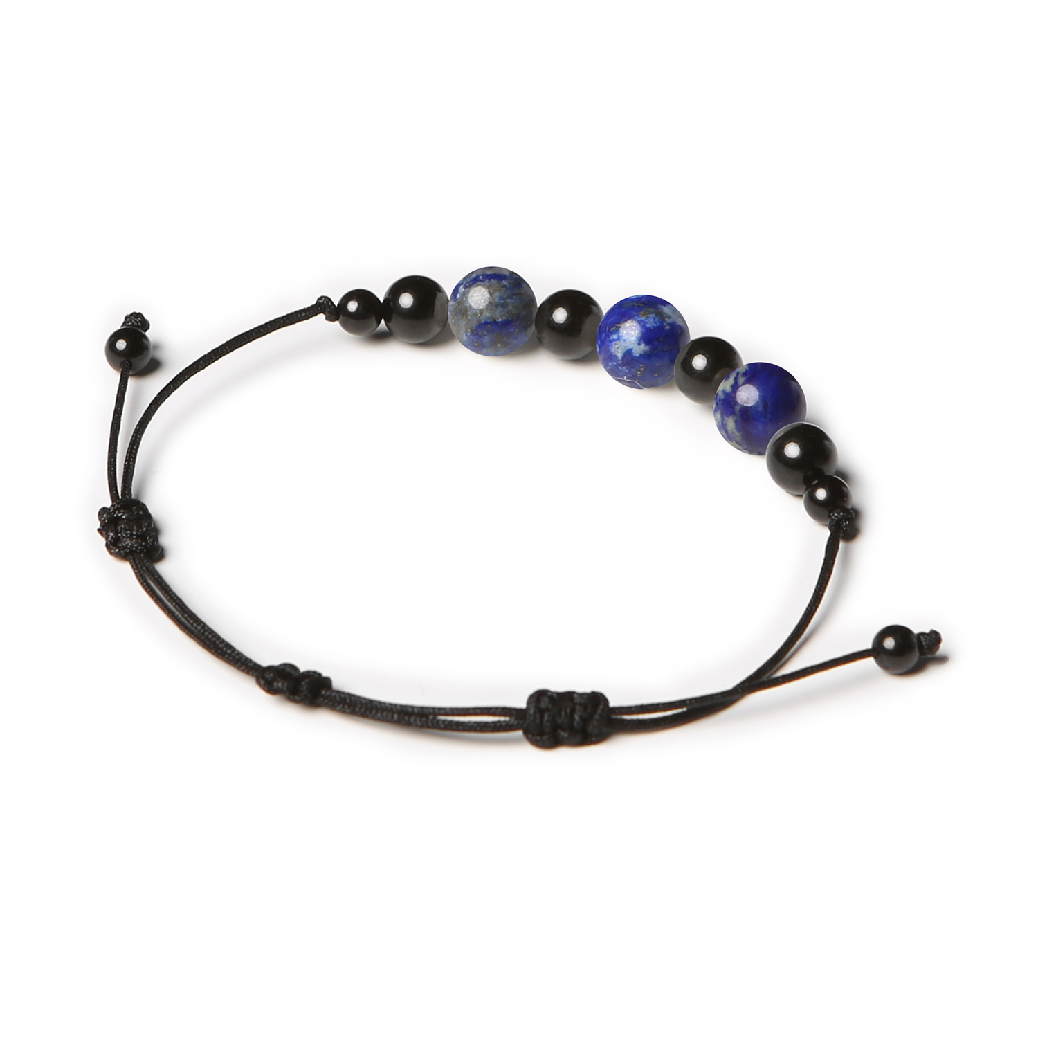 Stylowa bransoletka dla niej i dla niego z kolekcji Haka, ozdobiona kamieniami Lapis Lazuli i Turmalinem.