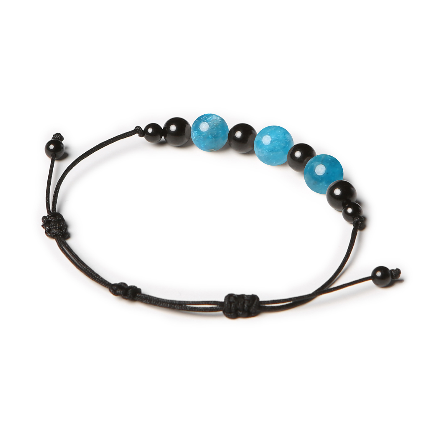 Elegancka bransoletka Haka z kamieniami naturalnymi - apatyt i turmalin, dostępna w wersji unisex.