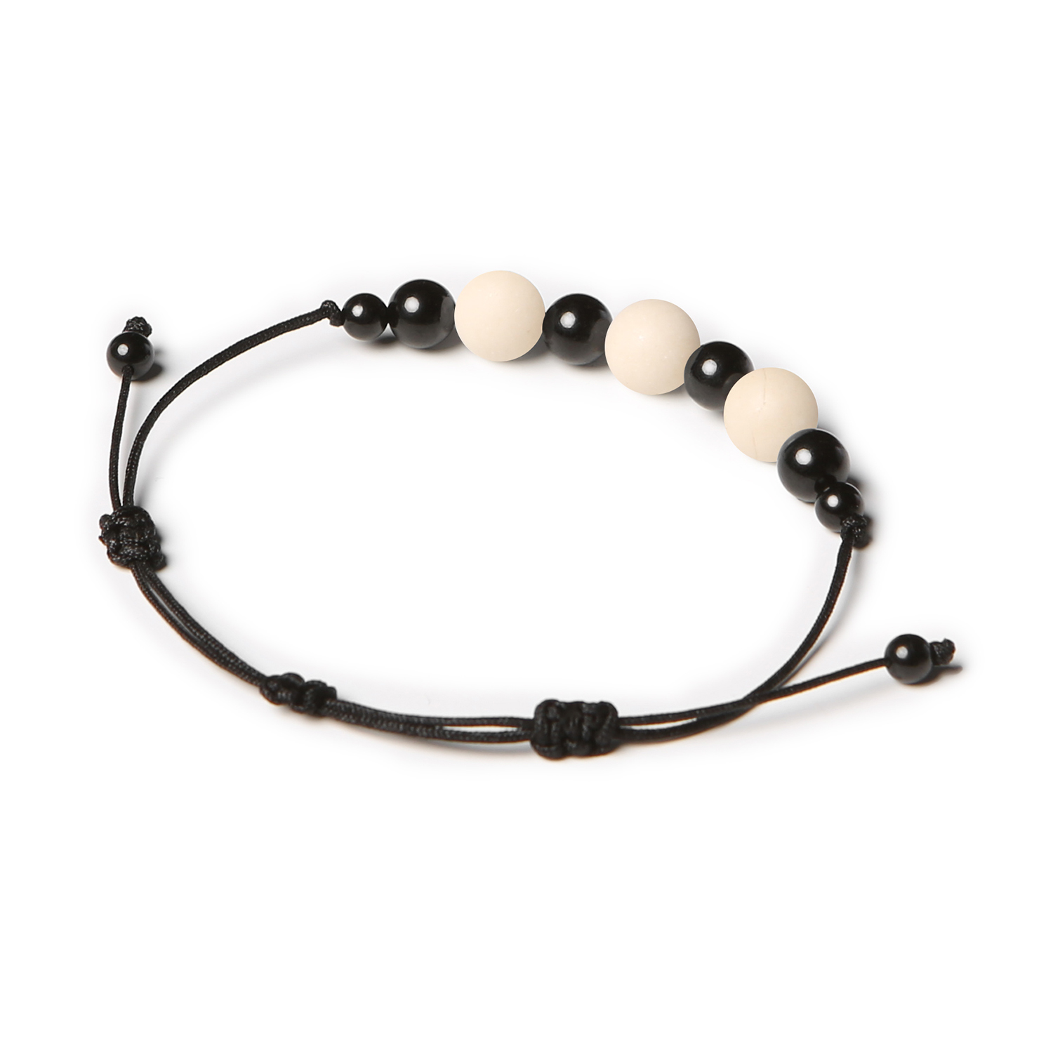 Bransoletka Haka z naturalnymi kamieniami, takimi jak kamień rzeczny i turmalin, odpowiednia dla obu płci – damska i męska.