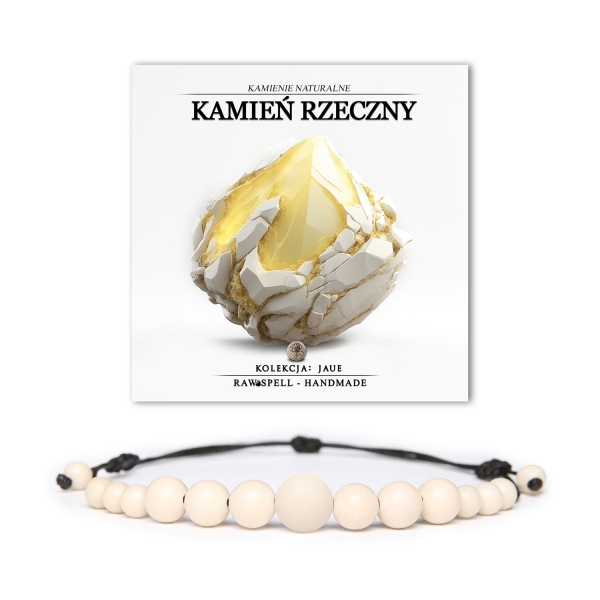 Elegancka bransoletka damska i męska z kamienia rzecznego, część kolekcji Jaue z naturalnych kamieni.