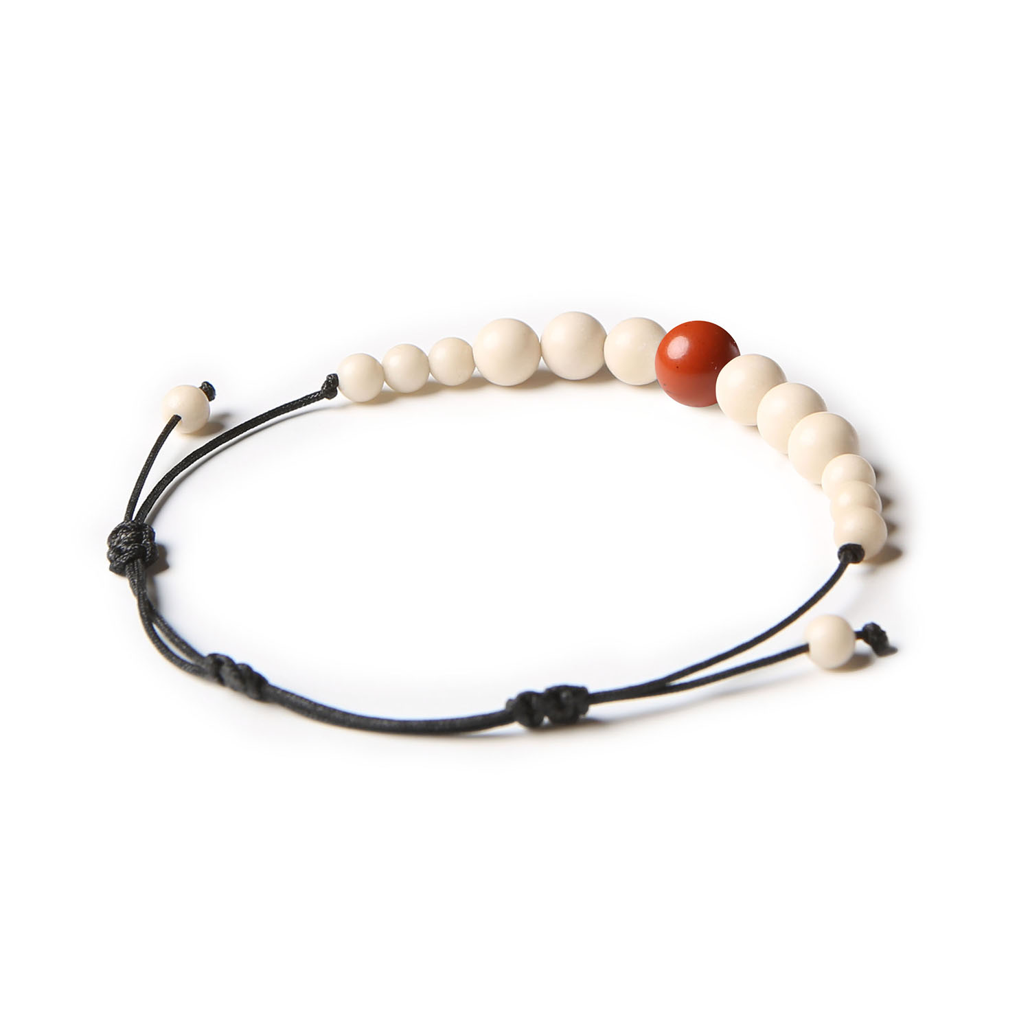 Bransoletka z naturalnych kamieni - czerwony jaspis i kamień rzeczny, dostępna w kolekcji Jaue dla wszystkich płci.