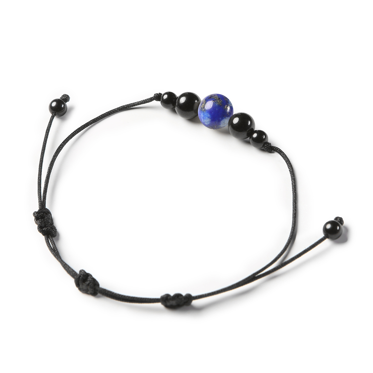 Elegancka bransoletka Garie z naturalnymi kamieniami, Lapis Lazuli i Turmalin - unikalny dodatek dla mężczyzn i kobiet.