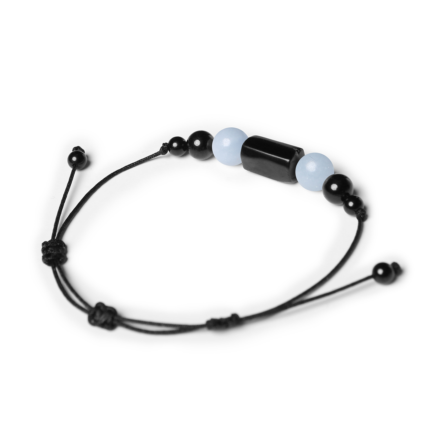 Elegancka bransoletka Inare z kamieniami angelit i turmalin, doskonała zarówno dla pań, jak i panów.