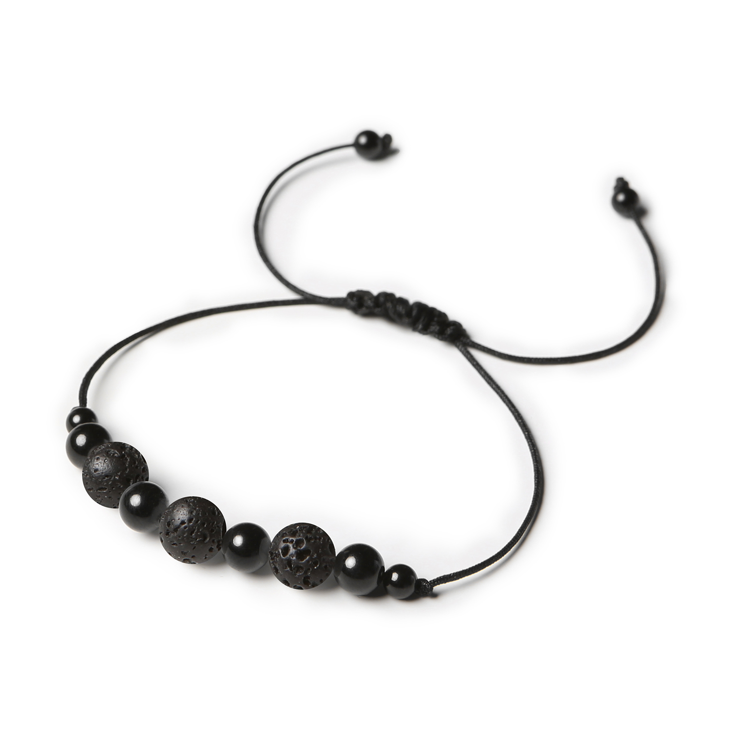 Ekstrawagancka bransoletka z lawy wulkanicznej i turmalinem z kolekcji Haka dla kobiet i mężczyzn Stylowa bransoletka z kolekcji Haka, z naturalnymi kamieniami lawy wulkanicznej oraz turmalinu, dostępna dla pań i panów.