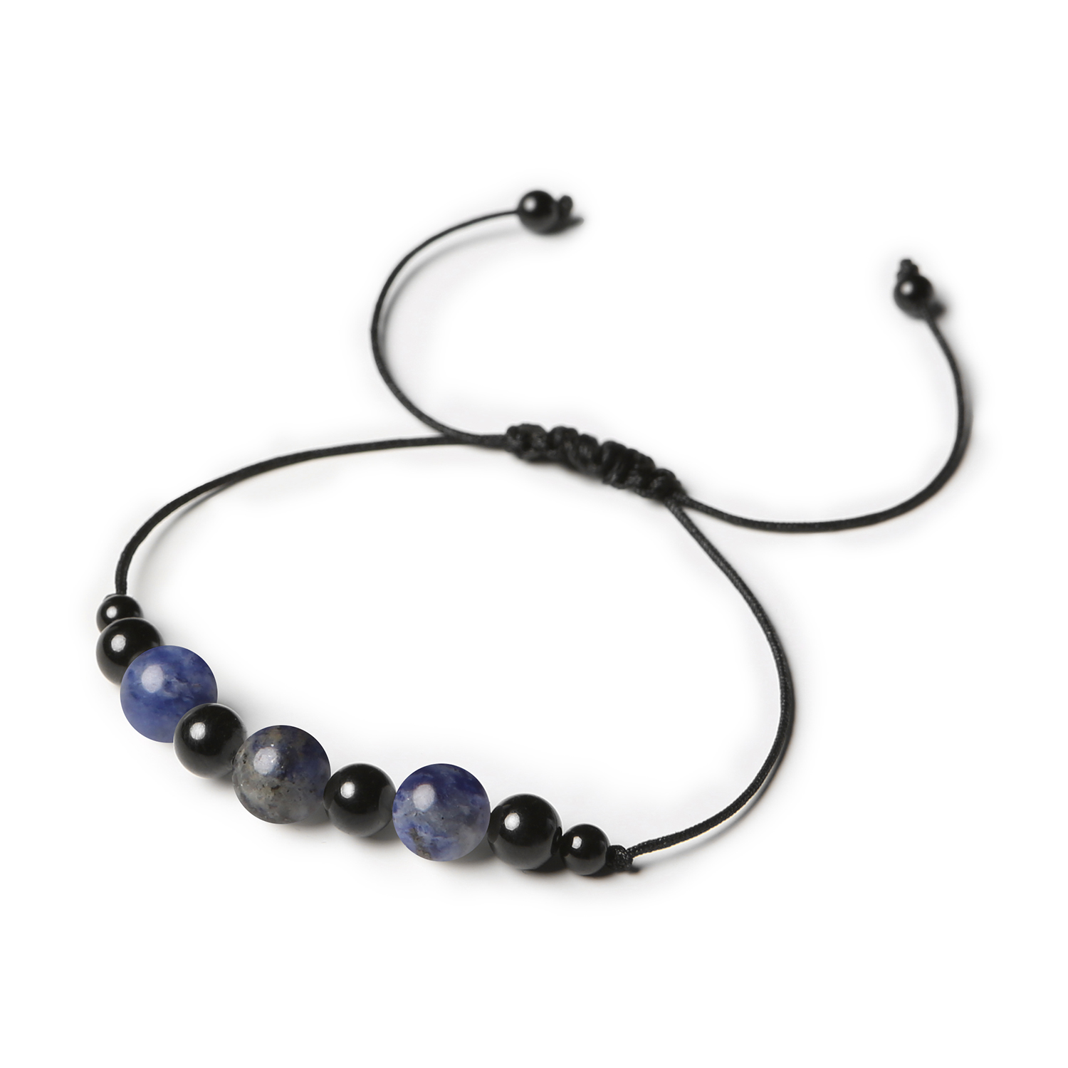 Kolekcja Haka bransoletka na sznurku z sodalitem i turmalinem, unisex Bransoletka damska i męska z kolekcji Haka, wykonana z naturalnych kamieni sodalitu i turmalinu.