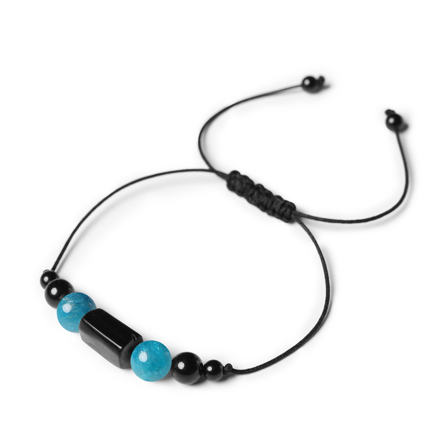 Kolekcja Inare bransoletka na sznurku z apatytu i turmalinu w wersji damskiej i męskiej Stylowa bransoletka z kolekcji Inare, ozdobiona kamieniami apatytowymi i turmalinowymi, dostępna w wersji damskiej i męskiej.