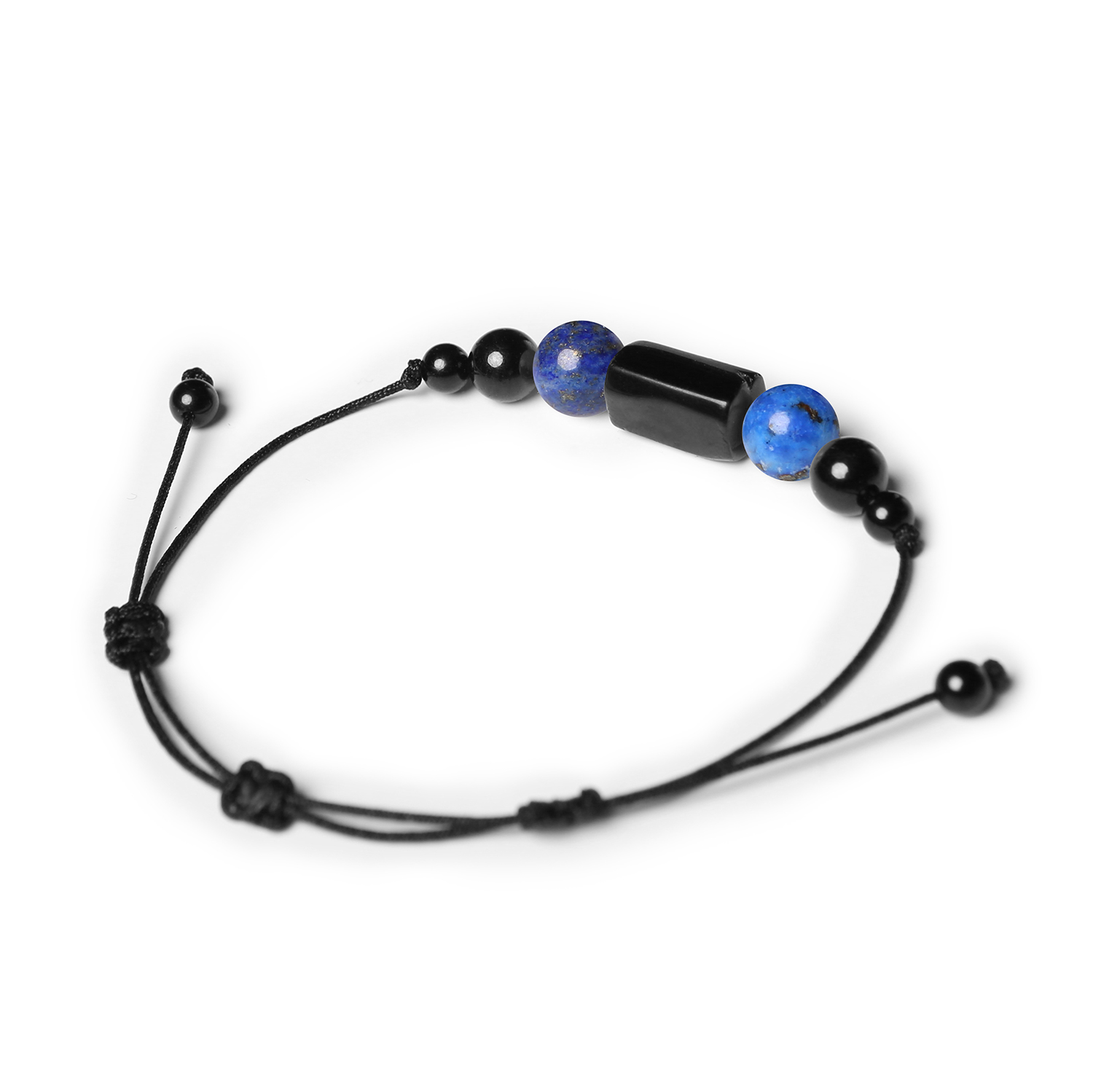 Damska i męska bransoletka z kolekcji Inare, ozdobiona naturalnymi kamieniami Lapis Lazuli oraz Turmalinem.