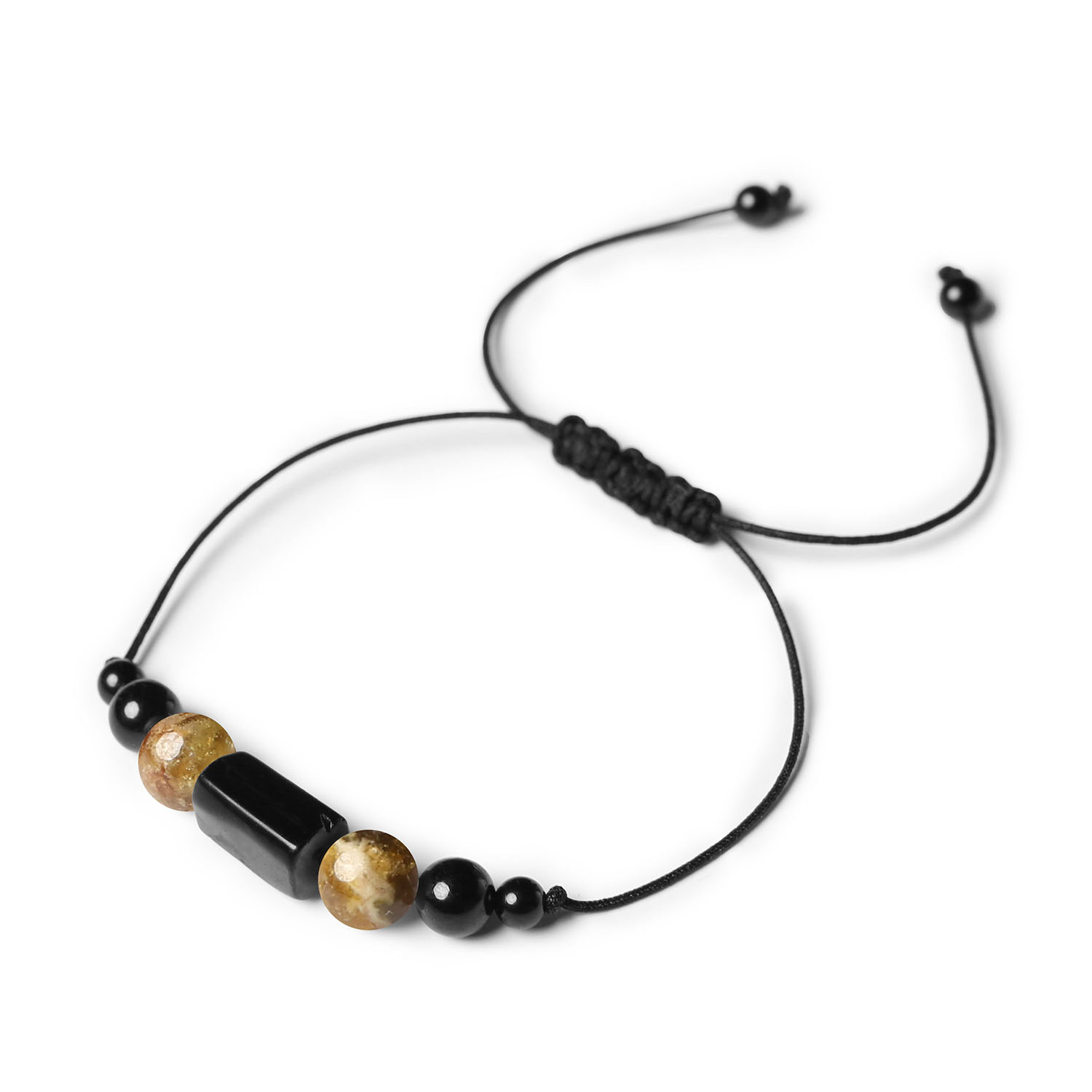 Bransoletka Inare w granatowo-zielonym odcieniu z turmalinem, unikalna biżuteria dla każdego Bransoletka z kamieniami naturalnymi - zielony granat i turmalin z kolekcji Inare, doskonała dla obu płci.