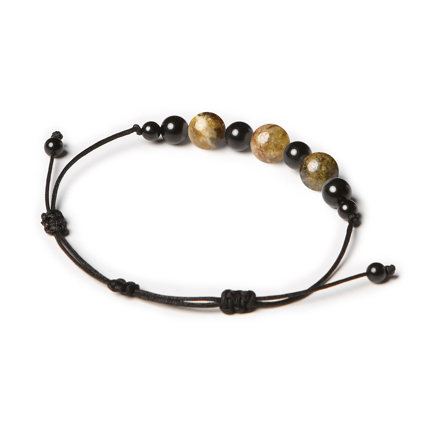 Elegancka bransoletka z naturalnych kamieni w kolekcji Haka: granat zielony i turmalin, dedykowana dla obu płci.