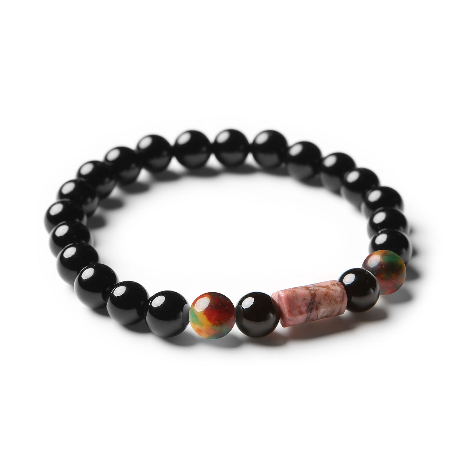 Bransoletka "Laeri" - Wyjątkowa Dekoracja: Wyjątkowa bransoletka z kolekcji Laeri, która jest niezwykłym dodatkiem do każdego stroju. Agat i rodonyt w kolorze różowym stworzyły niepowtarzalną kombinację, która cieszy oko i dba o wyjątkowość. Idealna dla tych, którzy szukają ekskluzywnej dekoracji.