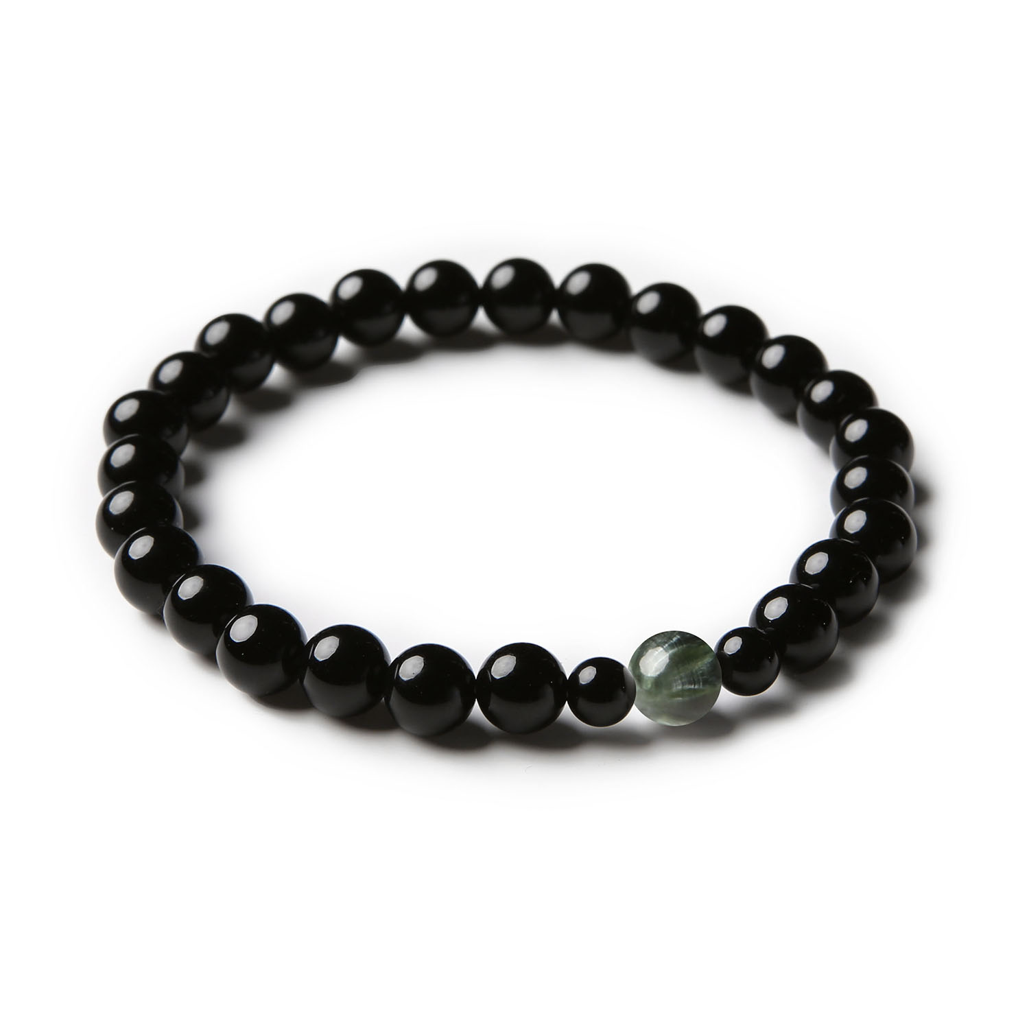 Stylowa bransoletka z serii Binthe z kamieniami Serafinit i Onyks, doskonała dla osób w każdym wieku.