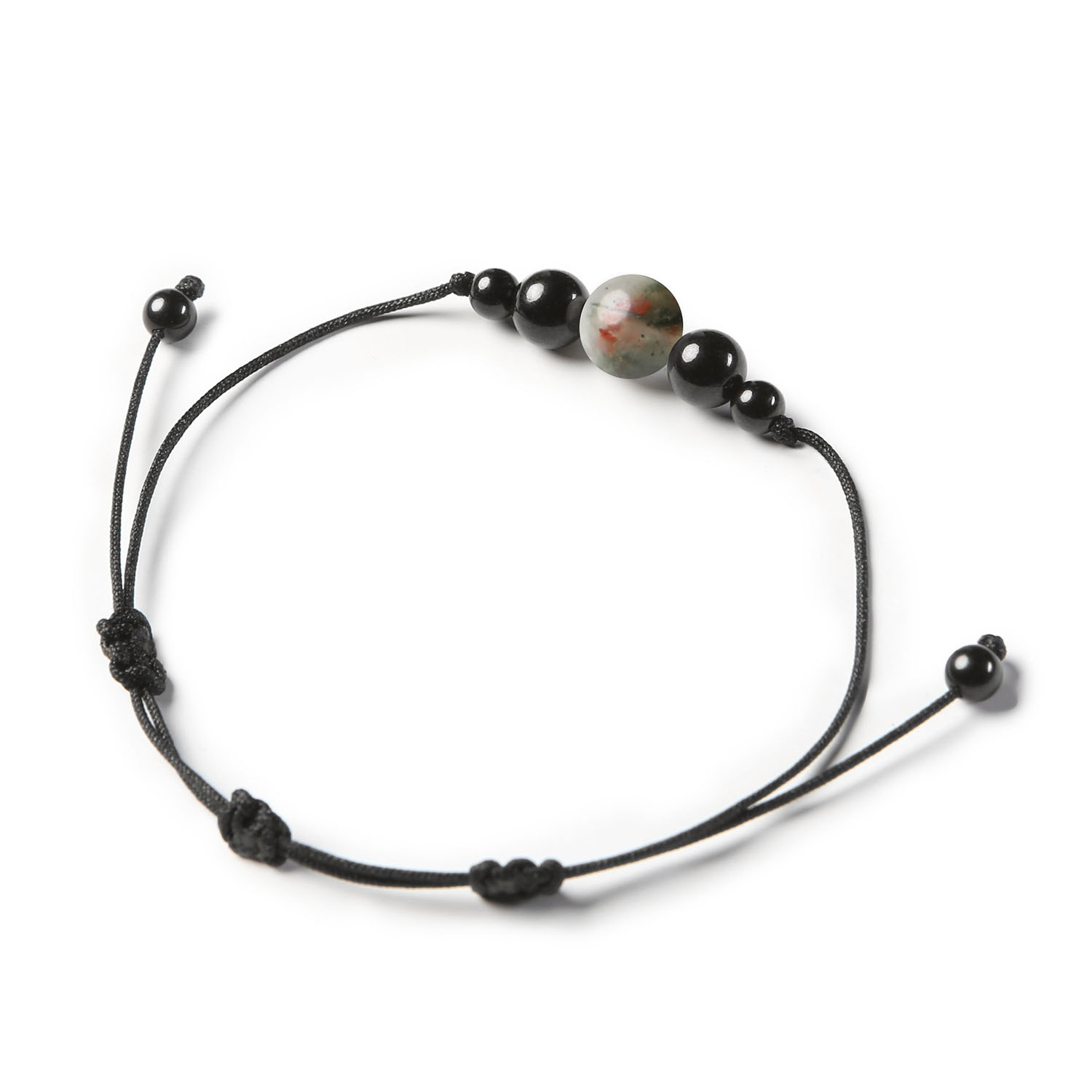 Elegancka bransoletka z kamieni naturalnych: heliotrop i turmalin, kolekcja Garie, stworzona z myślą o kobietach i mężczyznach.