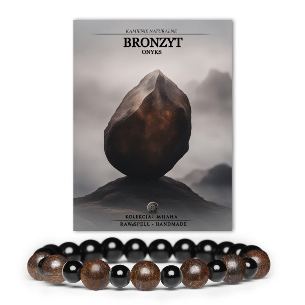 Bransoletka Mijaha z kamieni naturalnych: bronzyt i onyks dla każdego