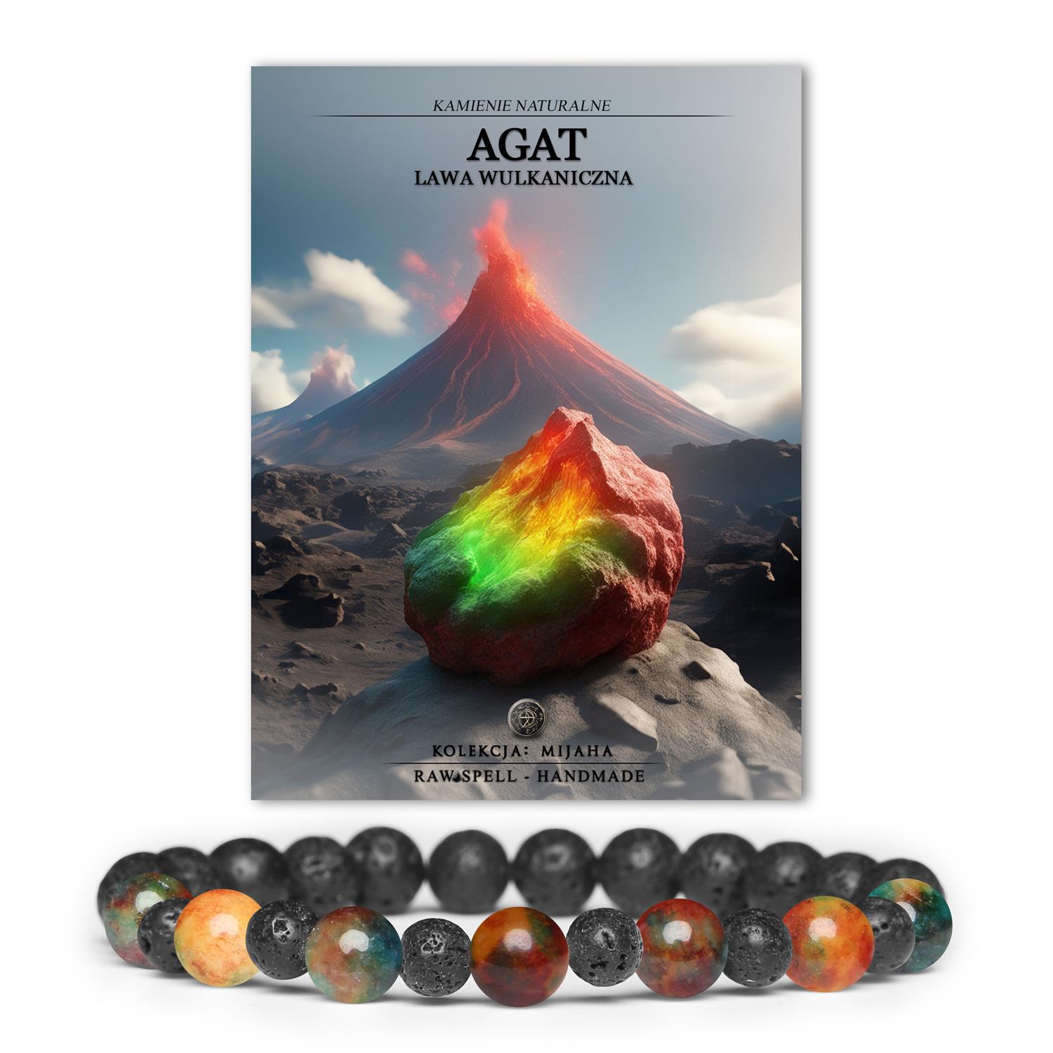 Kolorowe agaty otoczone lawą wulkaniczną - niezapomniane piękno natury dla każdego, niezależnie od płci.