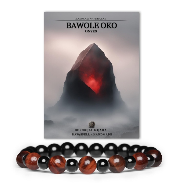 Bransoletka Mijaha z Bawolim Okiem i Onyksami - idealna dla kobiet i mężczyzn