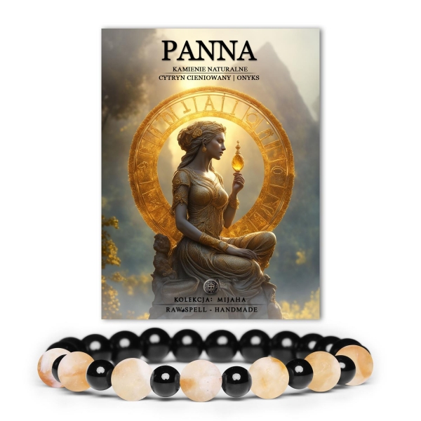 Odkryj bransoletkę z kamieni naturalnych dla Panny - cytryn i onyks w kolekcji Mijaha. Unikalny dodatek dla każdego.