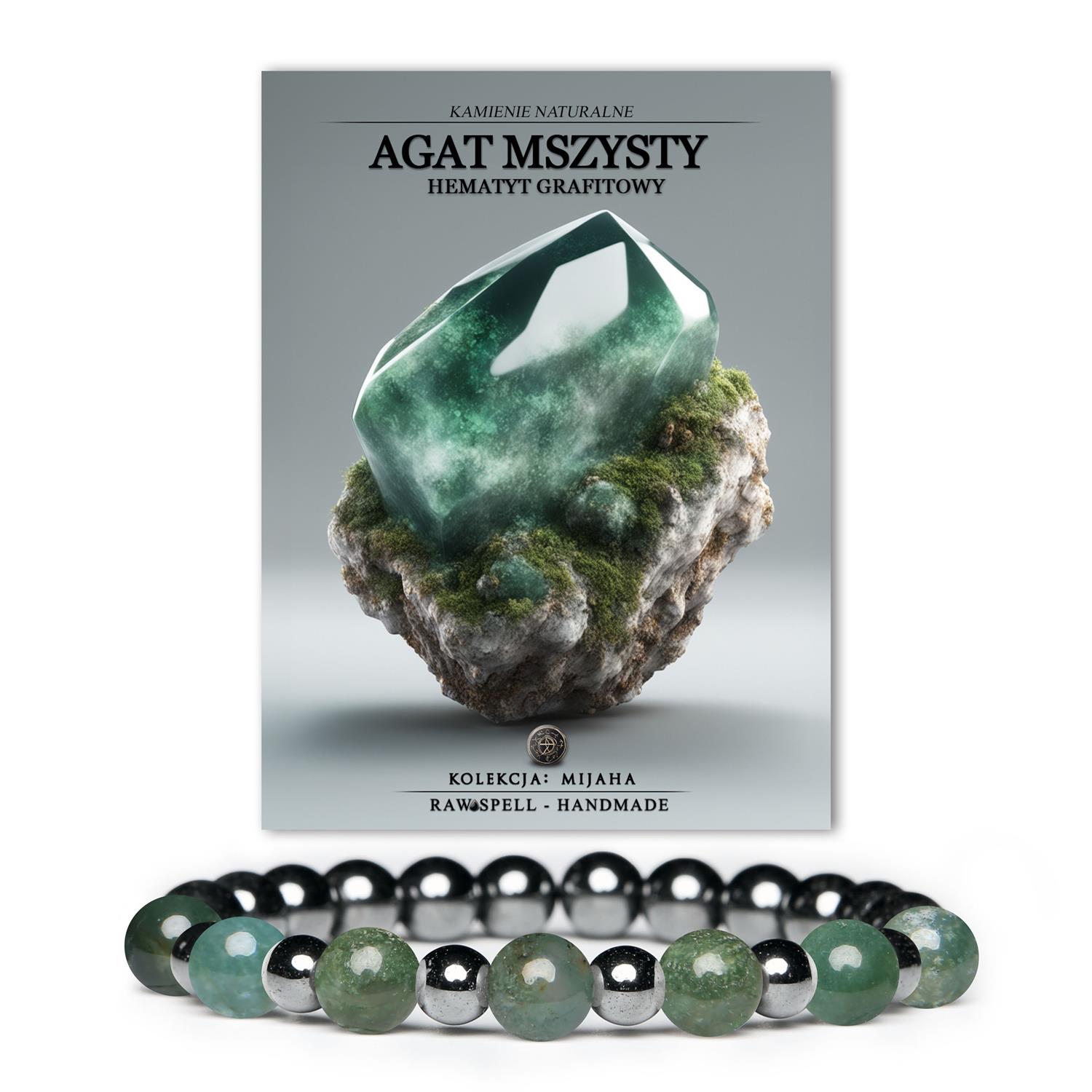 Biżuteria z Agatu Mszystego i Hematytu grafitowego - elegancki wybór dla kobiet i mężczyzn.