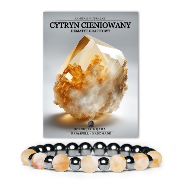 Cytryn cieniowany i hematyt grafitowy - biżuteria dla kobiet i mężczyzn z kolekcji Mijaha.