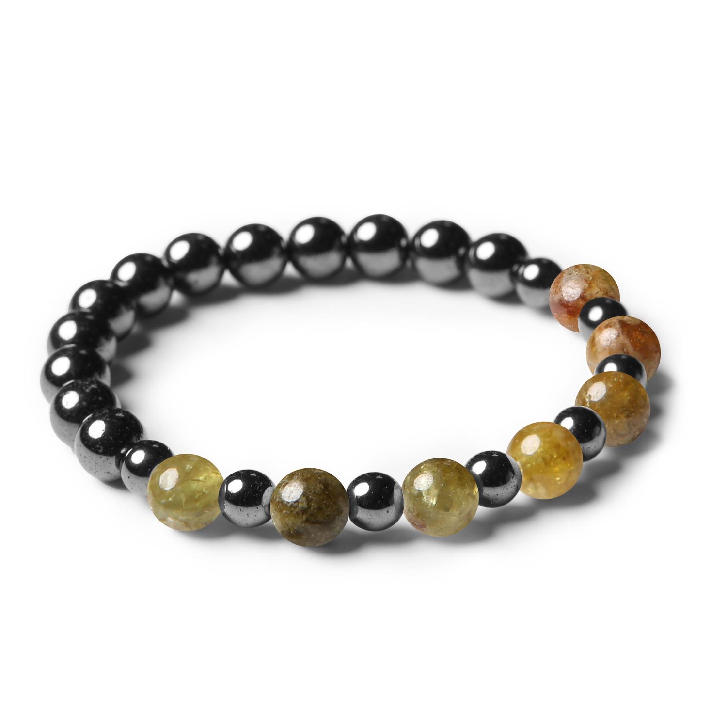 Stylowa biżuteria w odcieniu granatowym i zielonym z hematytowym grafitem, idealna dla kobiet i mężczyzn, kolekcja Mijaha.