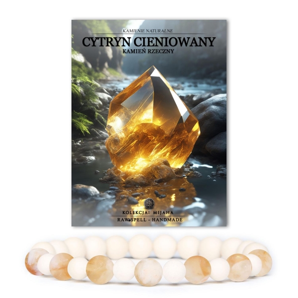 Modna bransoletka z kolekcji Mijaha, zawierająca cytryn cieniowany i kamień rzeczny - subtelny akcent dla kobiet i mężczyzn.