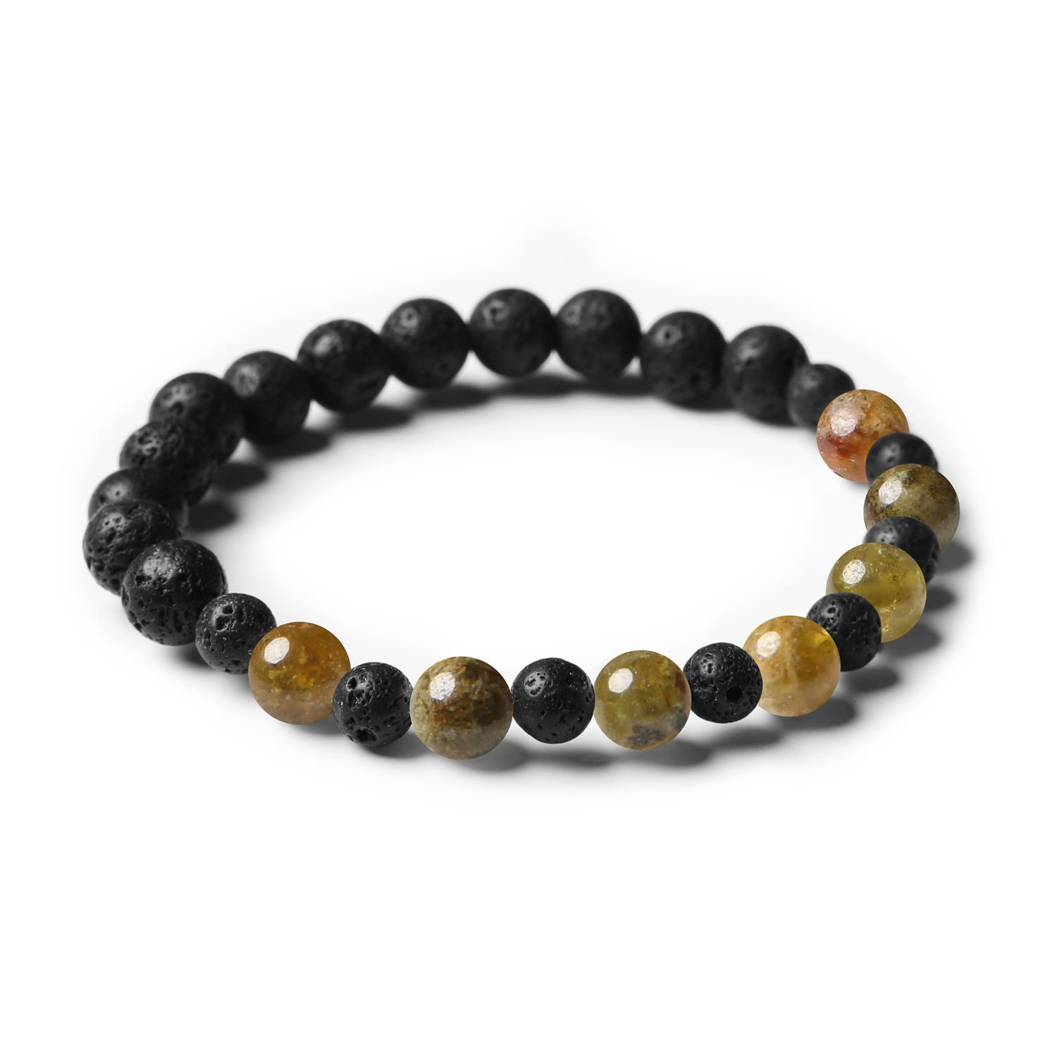 Stylowy granatowo-zielony akcent przedstawiający lawę wulkaniczną, idealny dla obu płci.