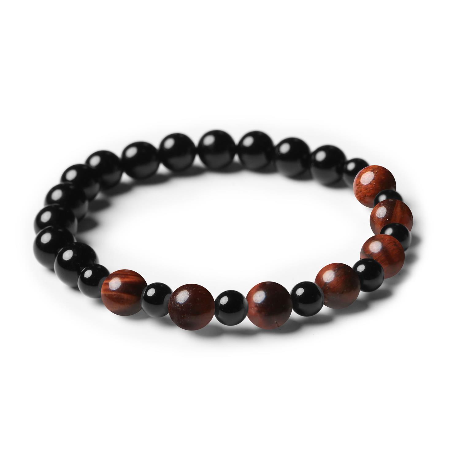 Mijaha - Bransoletka z kamieni naturalnych z Bawolim Okiem i Onyksami dla każdego
