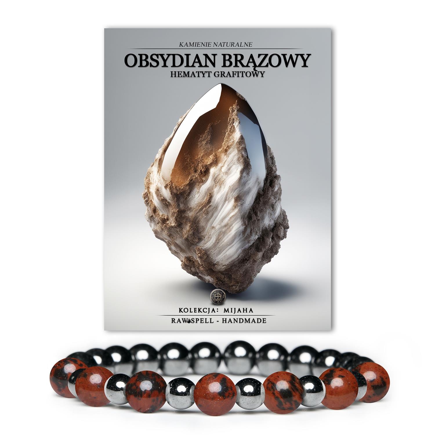 Kolekcja Mijaha: biżuteria z brązowego obsydianu i grafitowego hematytu dla kobiet i mężczyzn